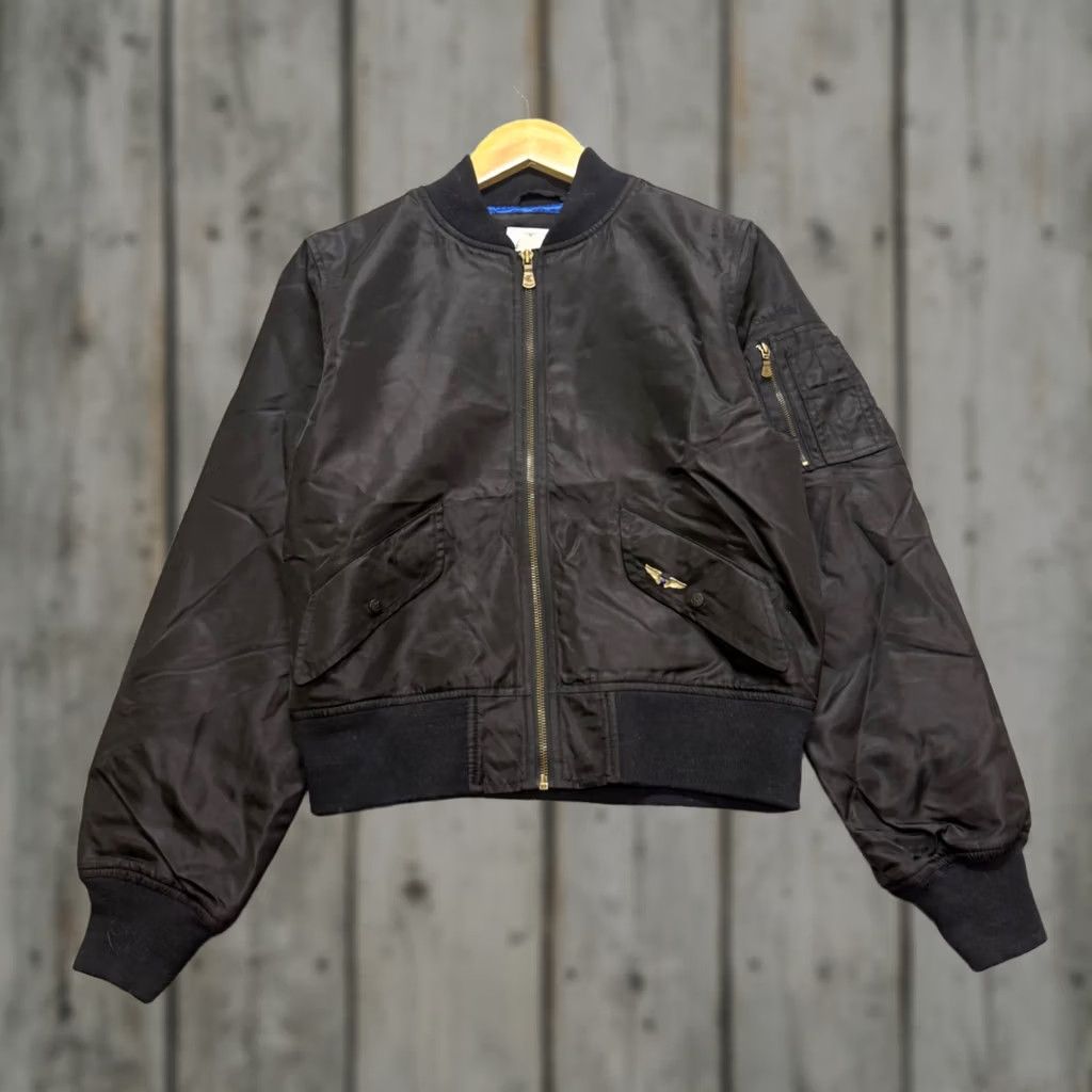 Calvin Klein VINTAGE Calvin Klein Bomber Jacket Women L Black Nylon Blue Liner 90s Mens Womens Boys Girls Size L / US 10 / IT 46 - 1 Thumbnail