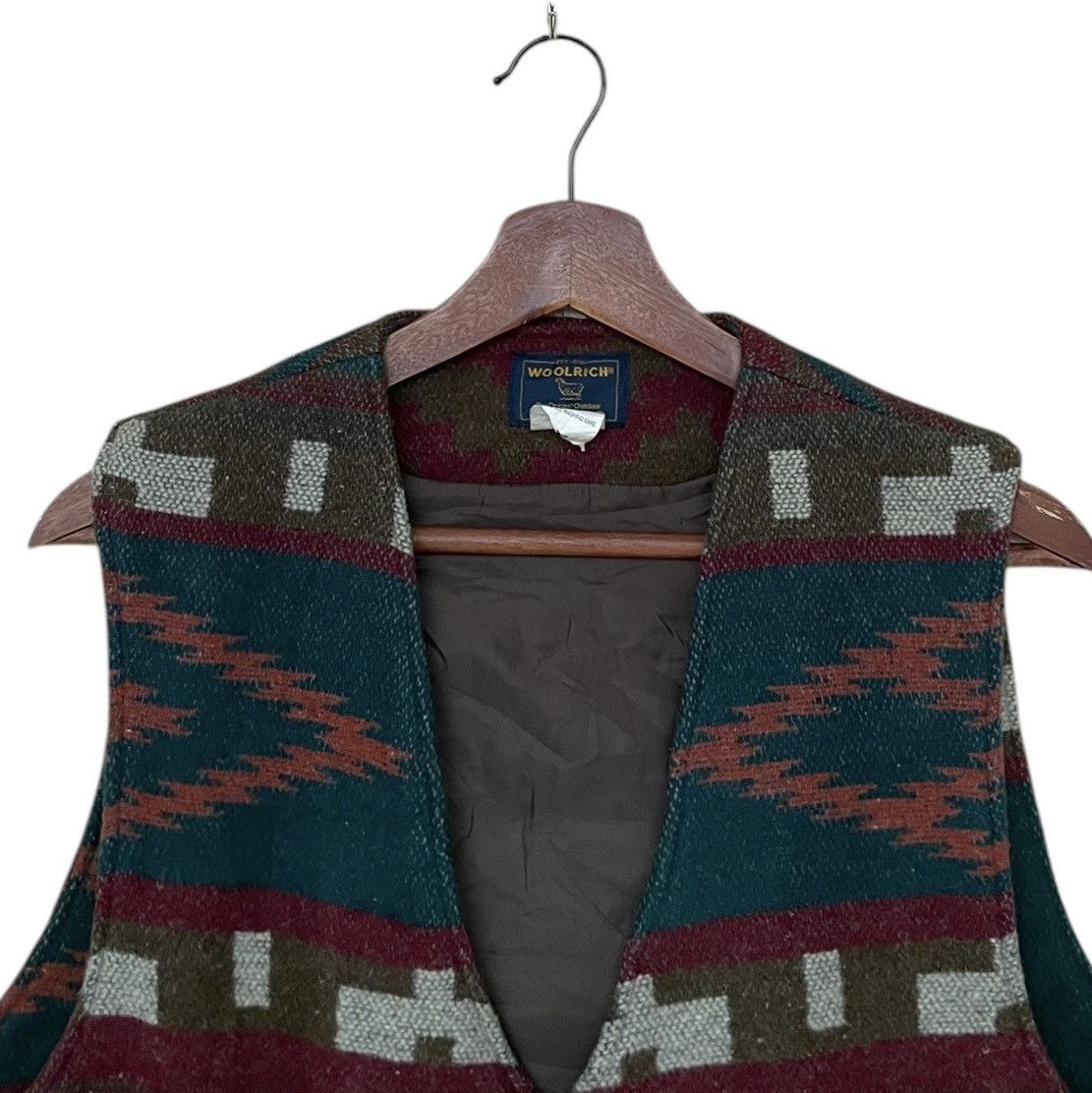 Vintage × Woolrich Woolen Mills Vintage Brand Woolrich Navajo Wool Vests 1990s Size US XL / EU 56 / 4 - 7 Thumbnail