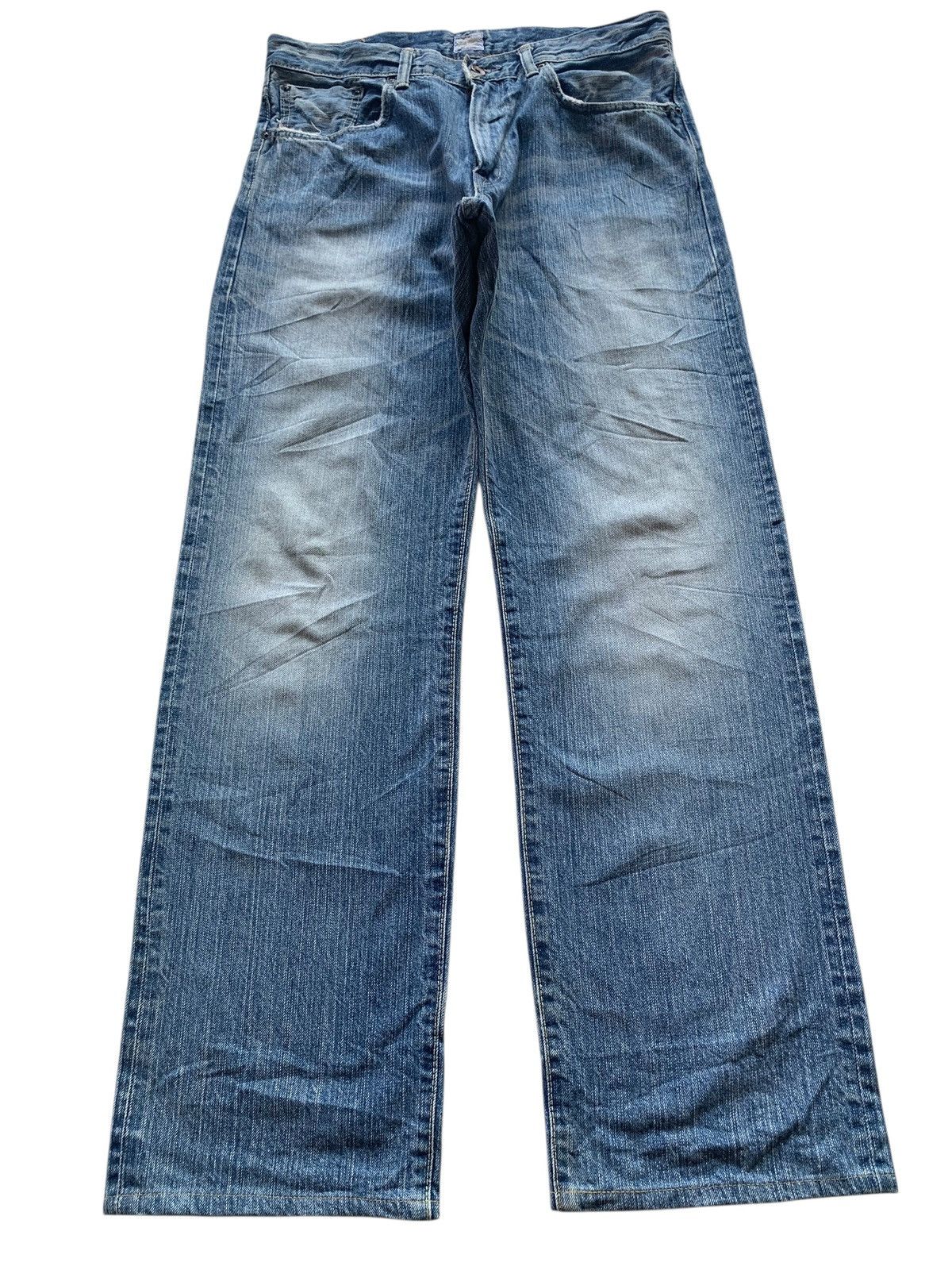 Edwin VINTAGE EDWIN 505Z SELVEDGE RUSTY JAPANESE DISTRESSED DENIM Size US 34 / EU 50 - 3 Thumbnail