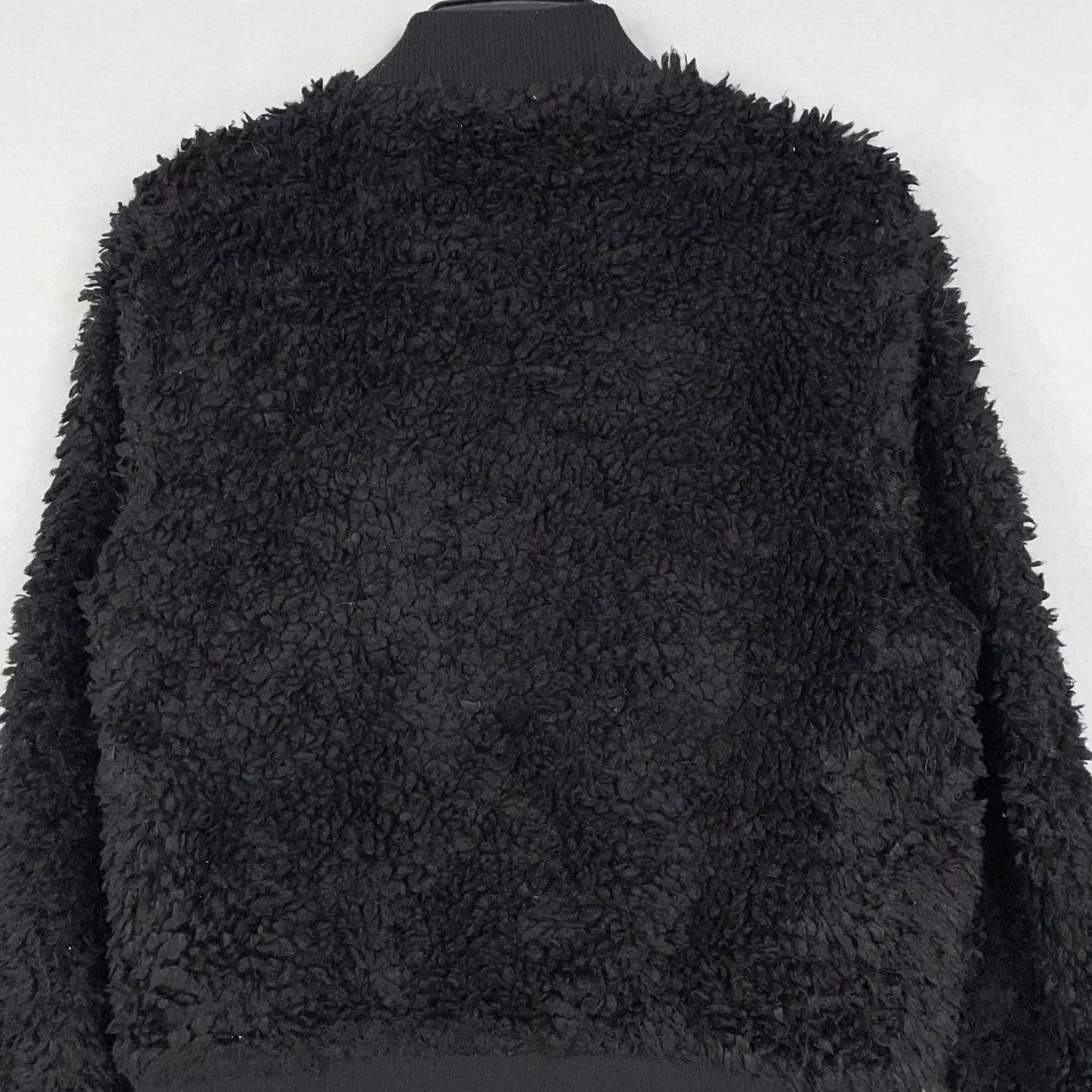 Vintage John + Jenn Jacket Womens Large Black Faux Fur Bomber Zip Up Lined Cozy Size L / US 10 / IT 46 - 7 Thumbnail
