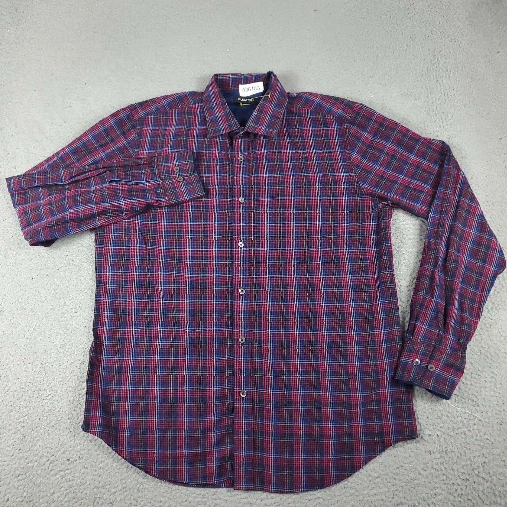 BUGATCHI Bugatchi Uomo Plaid Button-Up Shirt Mens XL Multicolor Long Sleeve Regular Fit Size US XL / EU 56 / 4 - 2 Thumbnail