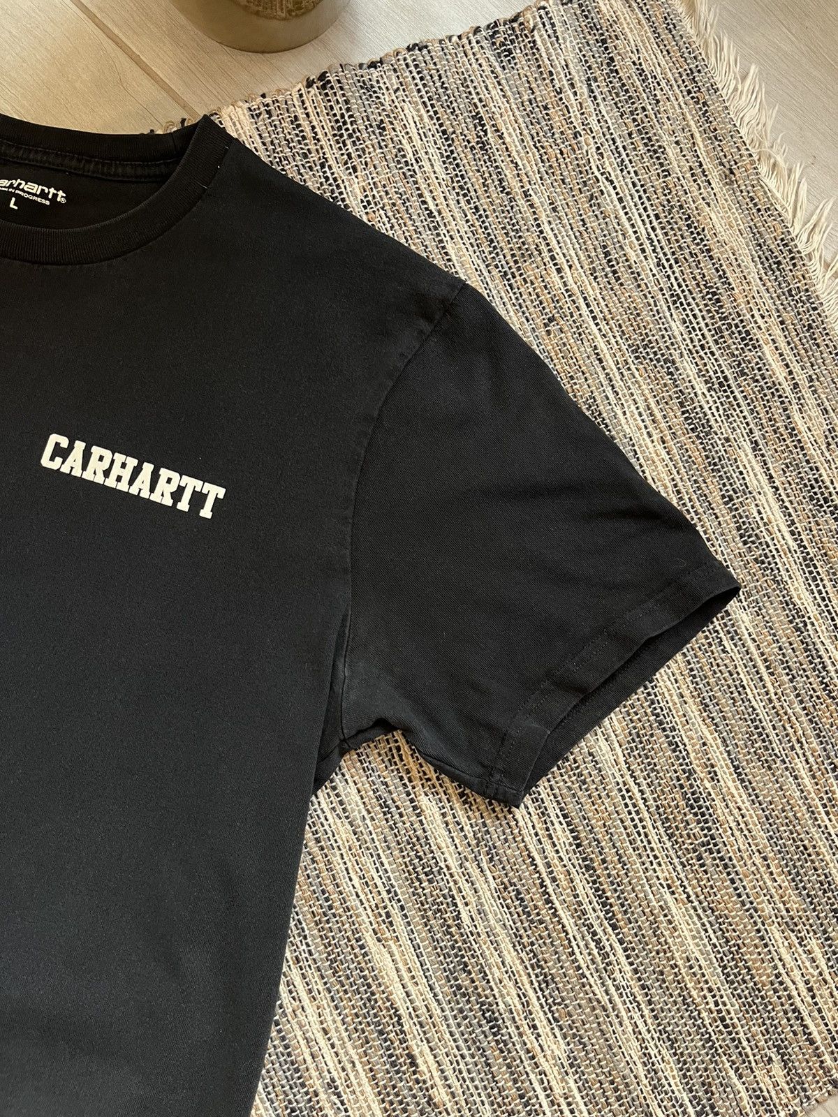 Carhartt × Vintage Carhartt t-shirt faded black minimalistic logo Size US L / EU 52-54 / 3 - 5 Thumbnail