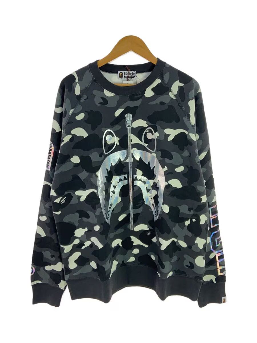 Bape A Bathing Ape Gray Camouflage Cotton Sweatshirt Size US XXL / EU 58 / 5 - 1 Thumbnail