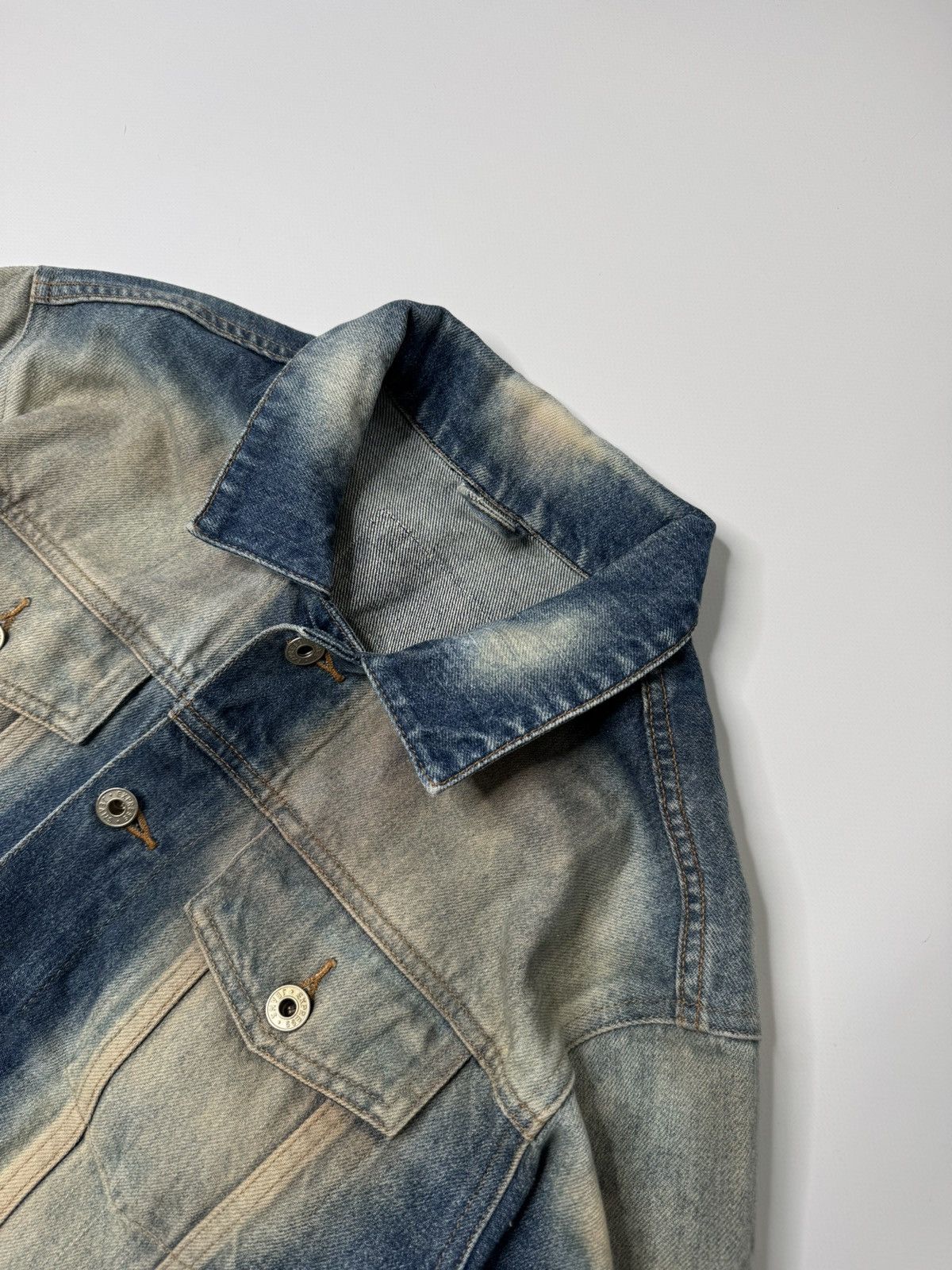 Vintage Vintage archive avant garde washed denim jacket katana lgb Size US L / EU 52-54 / 3 - 2 Thumbnail