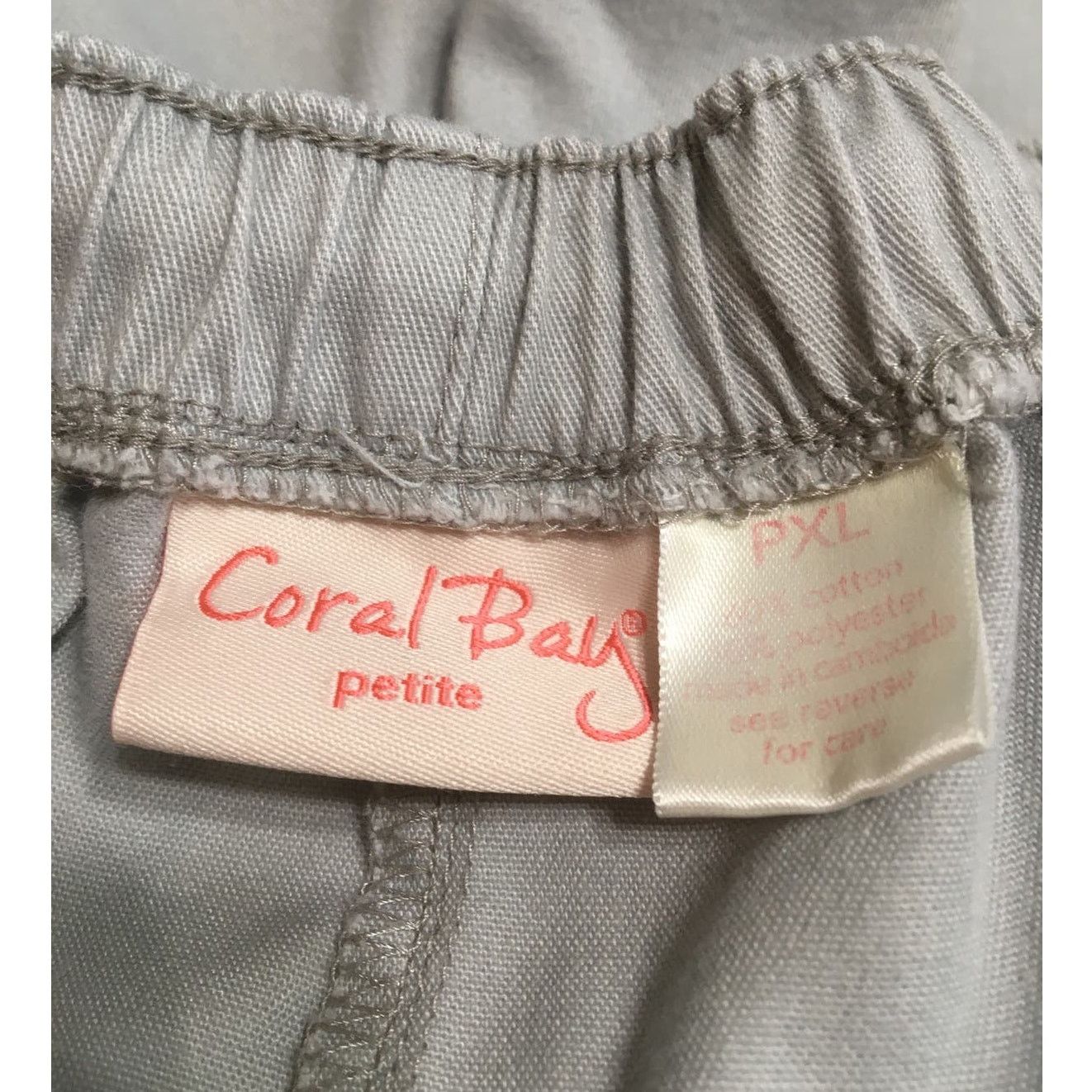 Other Coral Bay Petite PXL Light Gray Pull On Draw String Capris Size 34" / US 12 / IT 48 - 3 Thumbnail
