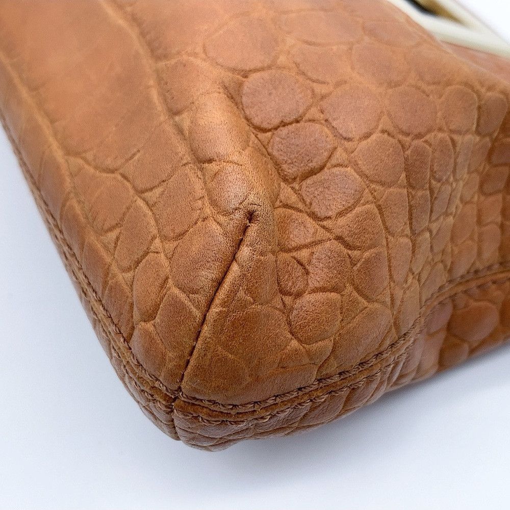 Michael Kors Michael Kors Tan Crocodile-Patterned Wristlet Size ONE SIZE - 5 Thumbnail