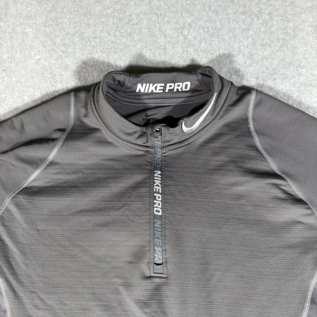 Nike Nike pro men’s gray fit embroidered workout sweatshirt Size US XL / EU 56 / 4 - 2 Thumbnail