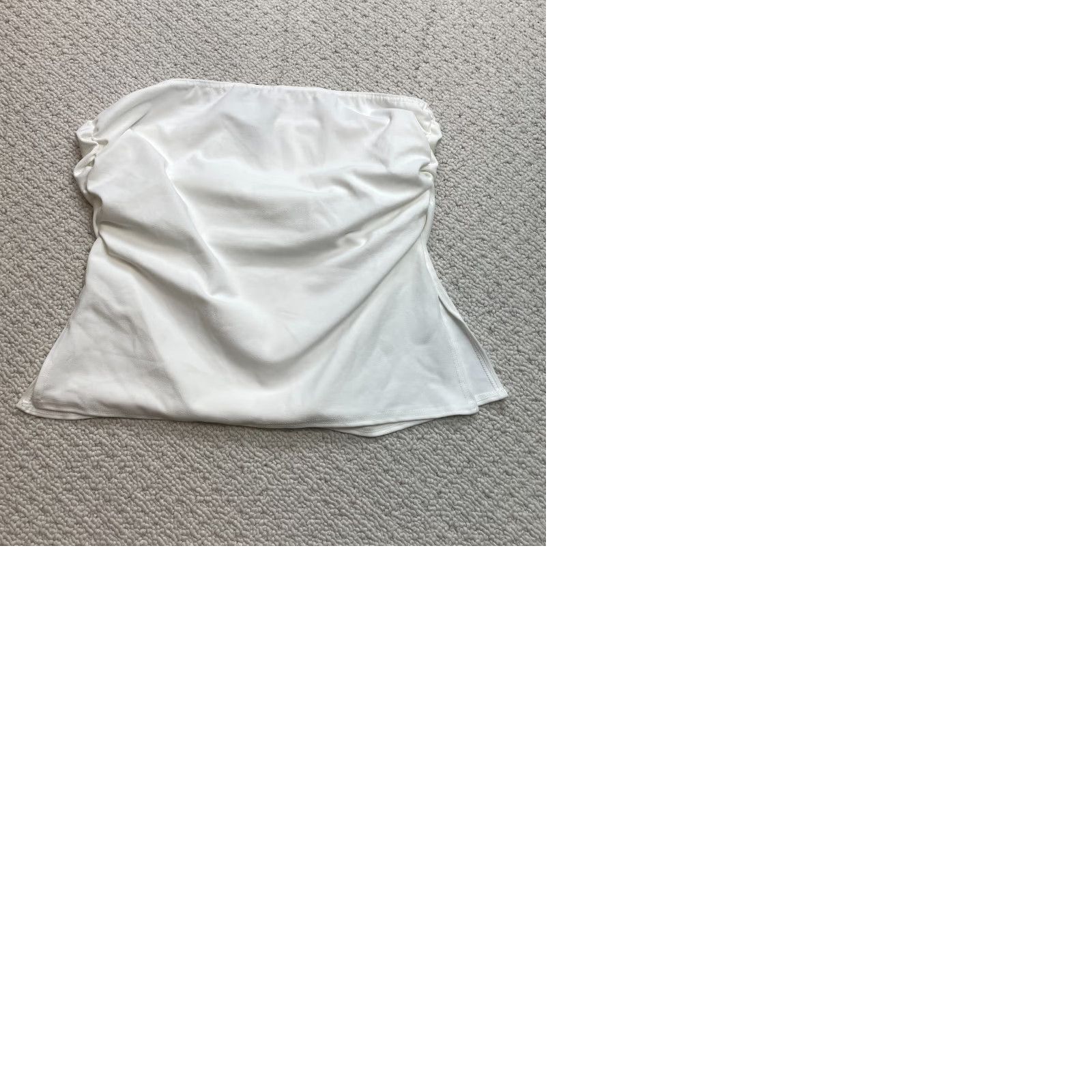Boohoo Boohoo White Tank Womens Plus 20 Strapless Ruched Bandeau Tube Top NWT Casual Shirt Size 3XL / US 20-22 - 9 Thumbnail