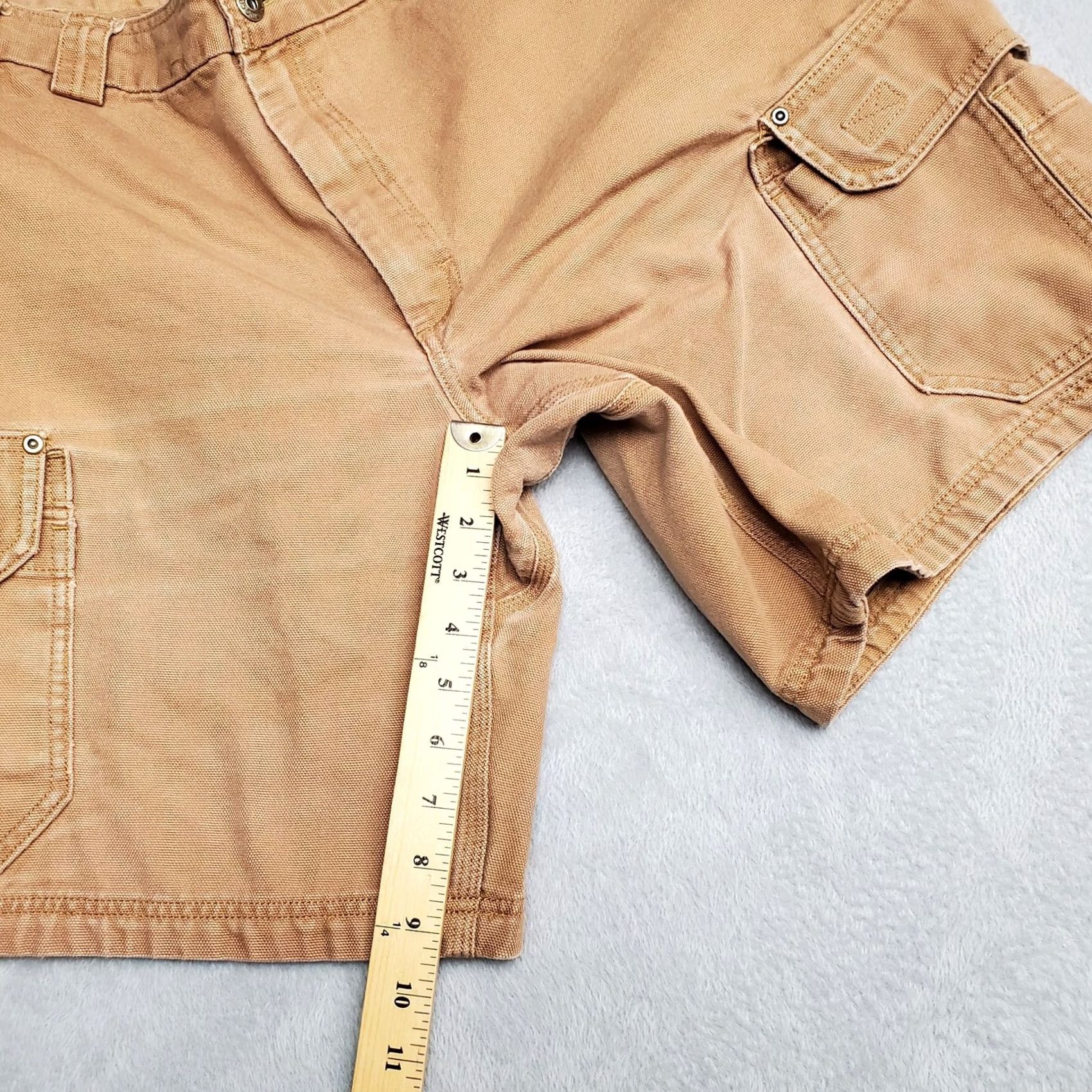 Vintage Duluth Shorts Mens 44 Brown Trading Flex Fire Hose Heavy Canvas Flat Front Cargo Size US 44 / EU 60 - 8 Thumbnail