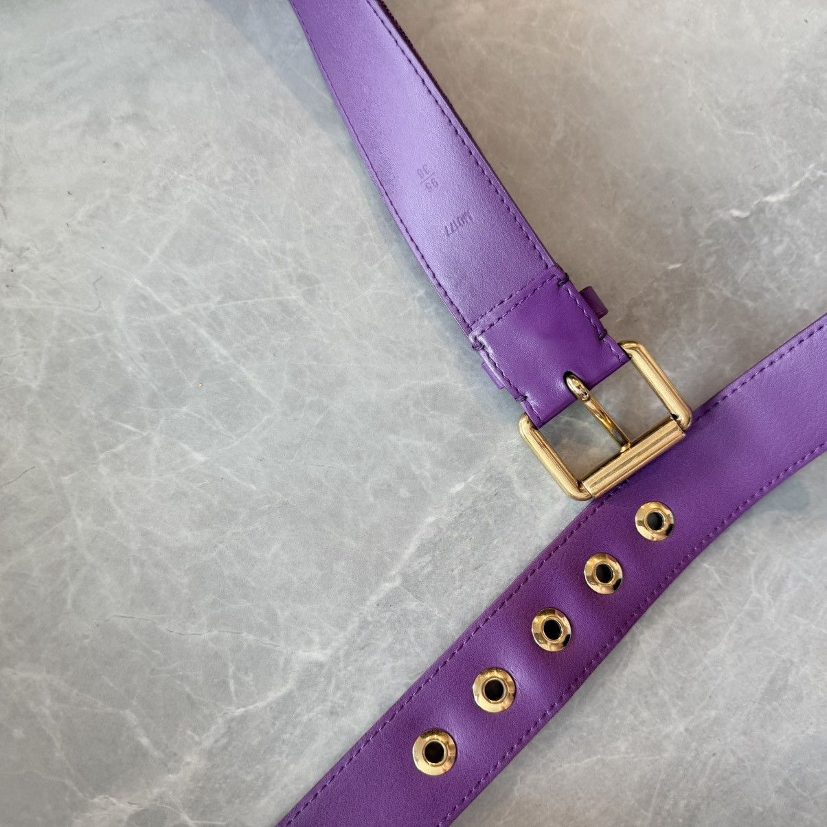 Louis Vuitton 2019 monogram denim 95cm belt purple Size ONE SIZE - 3 Thumbnail