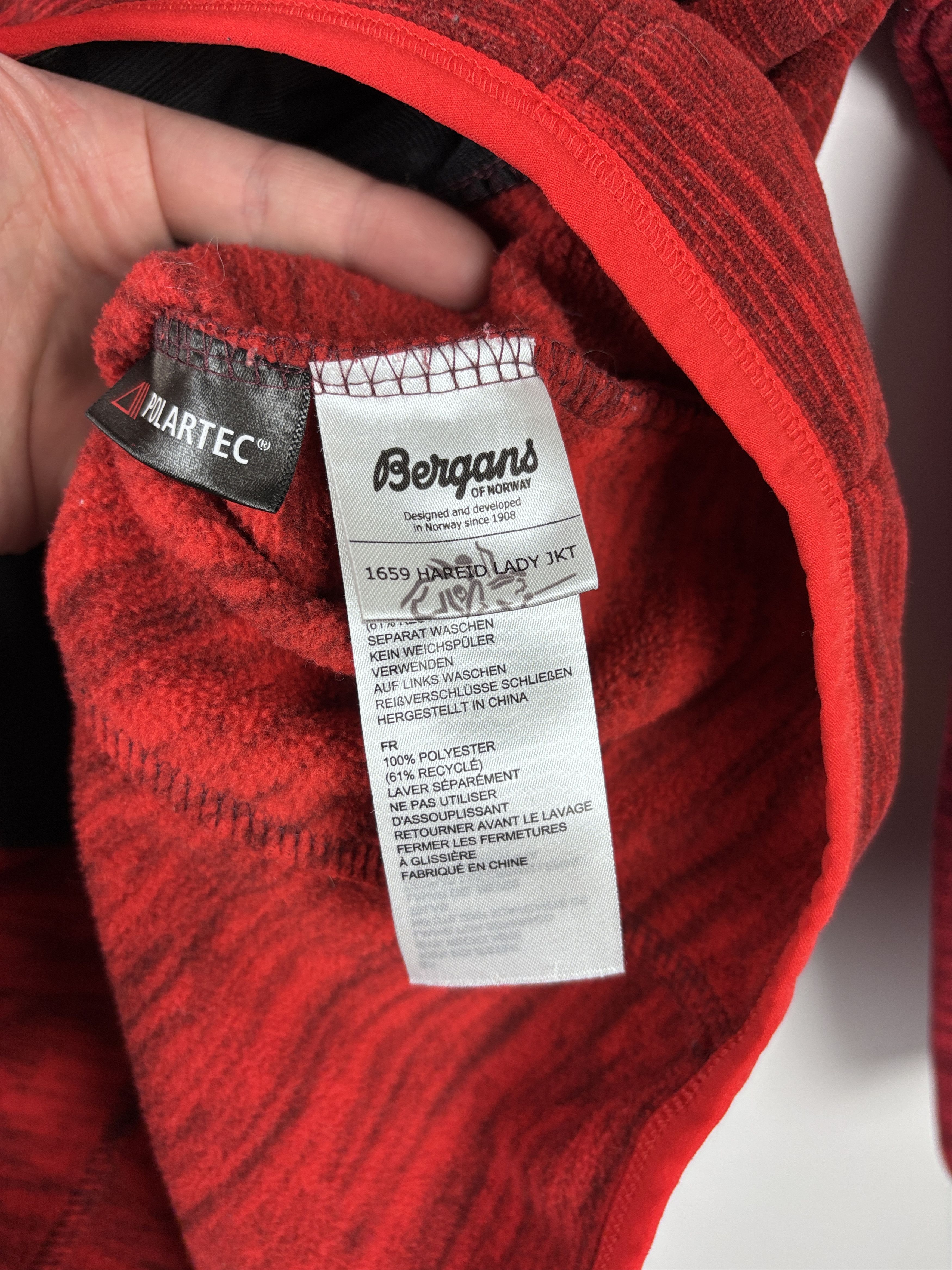 Bergans of Norway Womens Bergans of Norway Hareid Fleece Jacket Red Size S Size S / US 4 / IT 40 - 8 Thumbnail