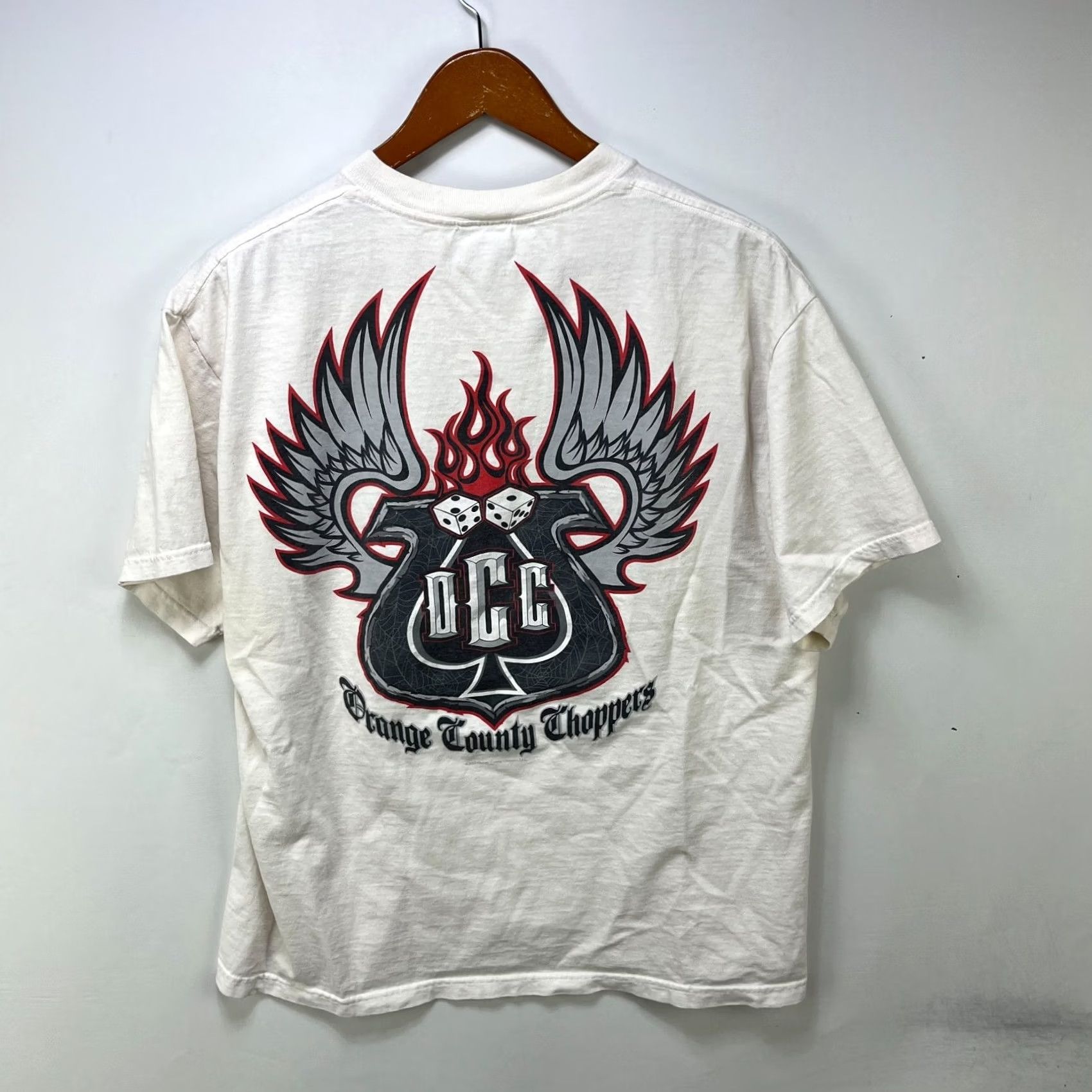 Vintage VINTAGE Nike Air T-Shirt L Men White 90s Logo Wings Orange County Choppers Style Shirt Size US L / EU 52-54 / 3 - 3 Thumbnail