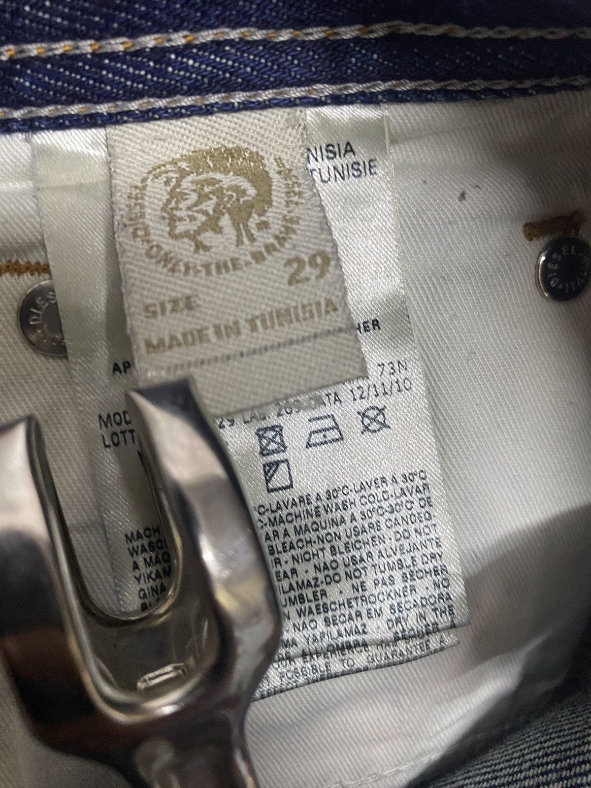 Diesel × Japanese Brand Diesel Industry 0073N Denim Distressed Jeans Size US 30 / EU 46 - 13 Thumbnail