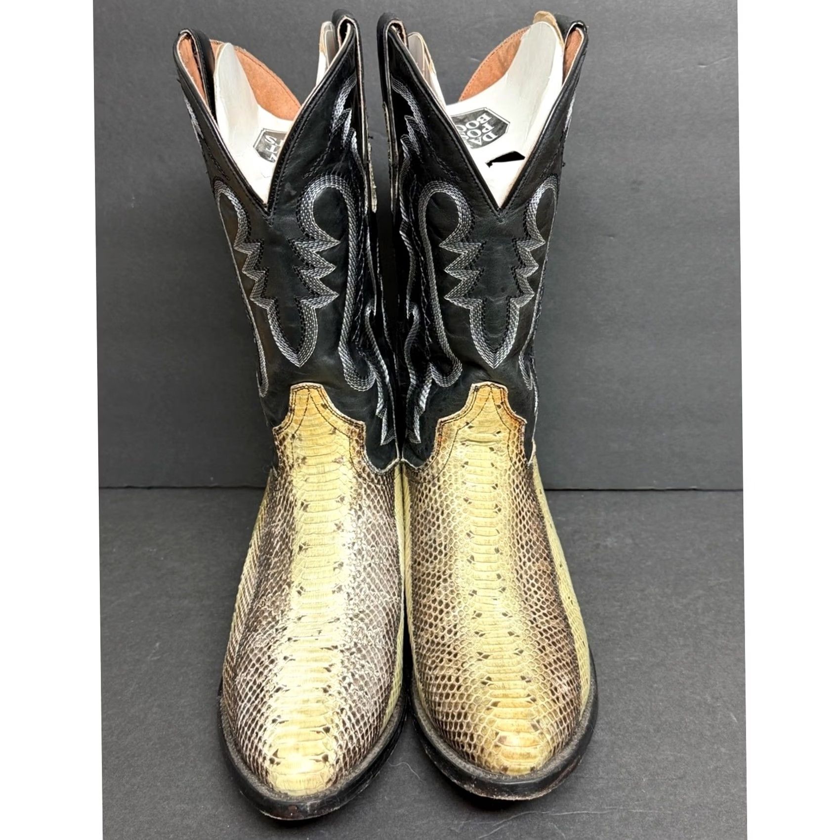Dan Post Dan Post Exotic Python Men Size 9.5 D DP 285 Black Snakeskin Cowboy Boots Size US 10 / EU 43 - 4 Thumbnail