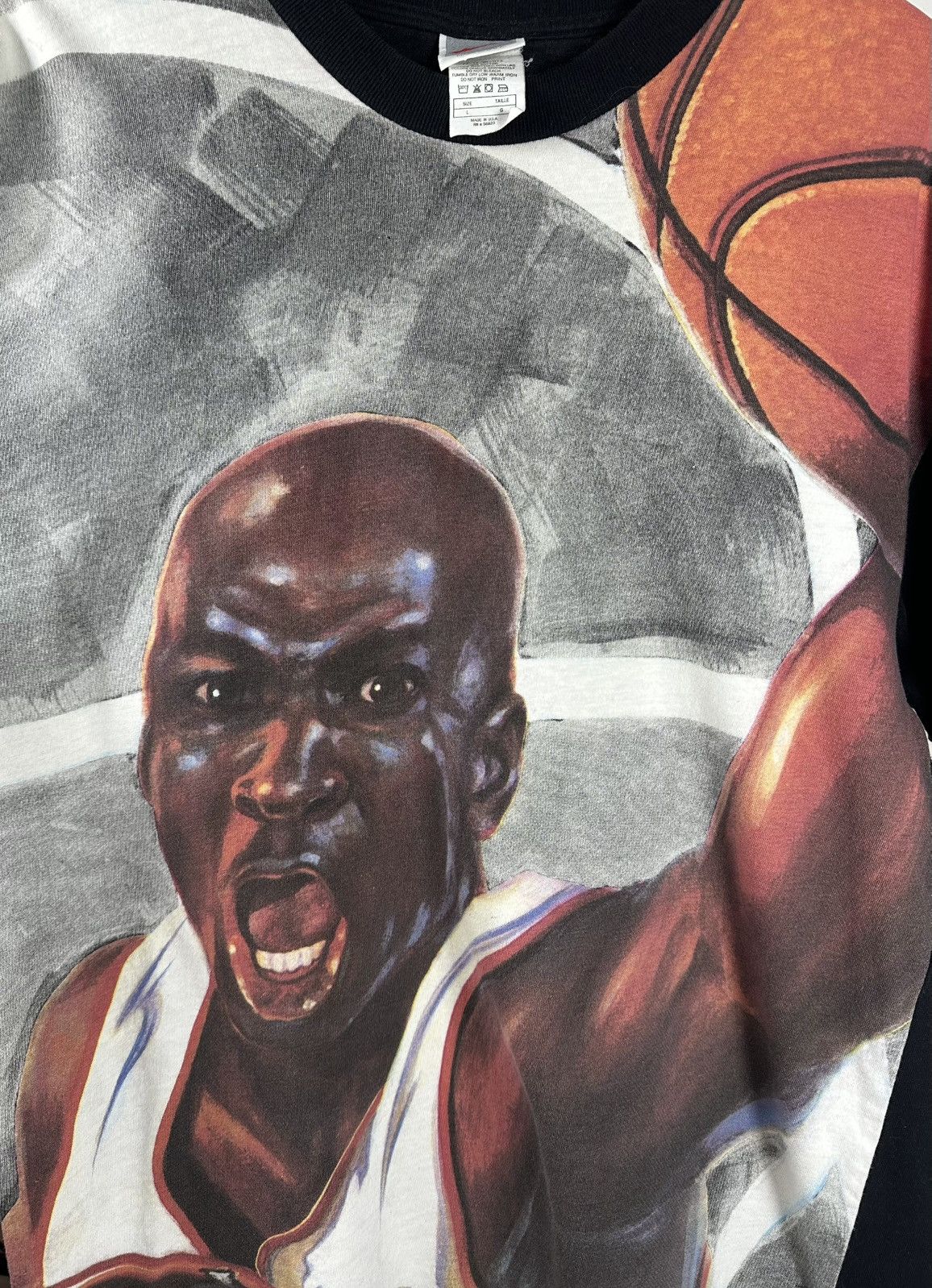 Jordan Brand Vintage rare nike Michael jordan all over print tee shirt Size US L / EU 52-54 / 3 - 4 Thumbnail