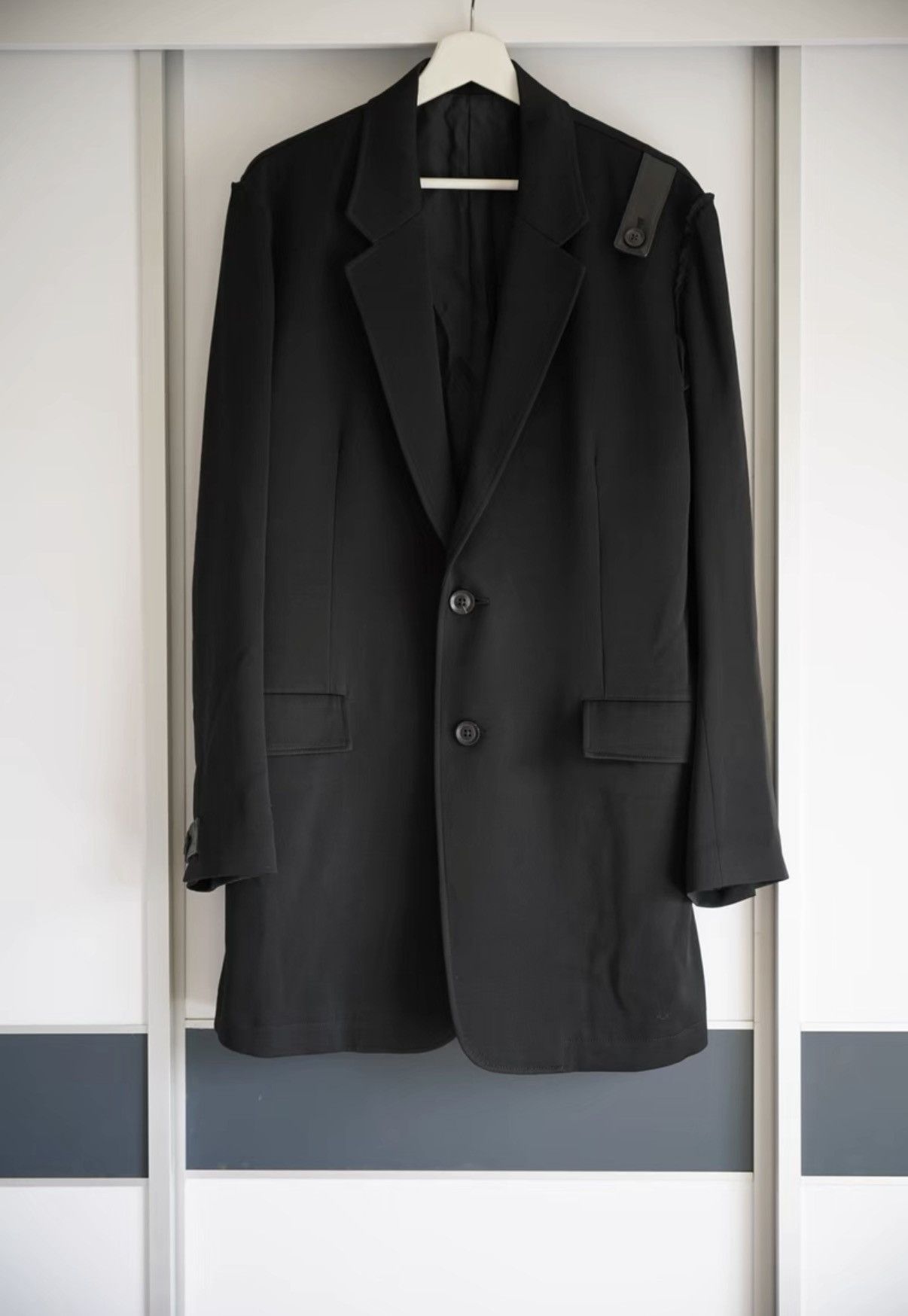 Yohji Yamamoto Yohji Yamamoto 17AW Floral-Pleated Leather-Patched Suit Size US M / EU 48-50 / 2 - 1 Thumbnail