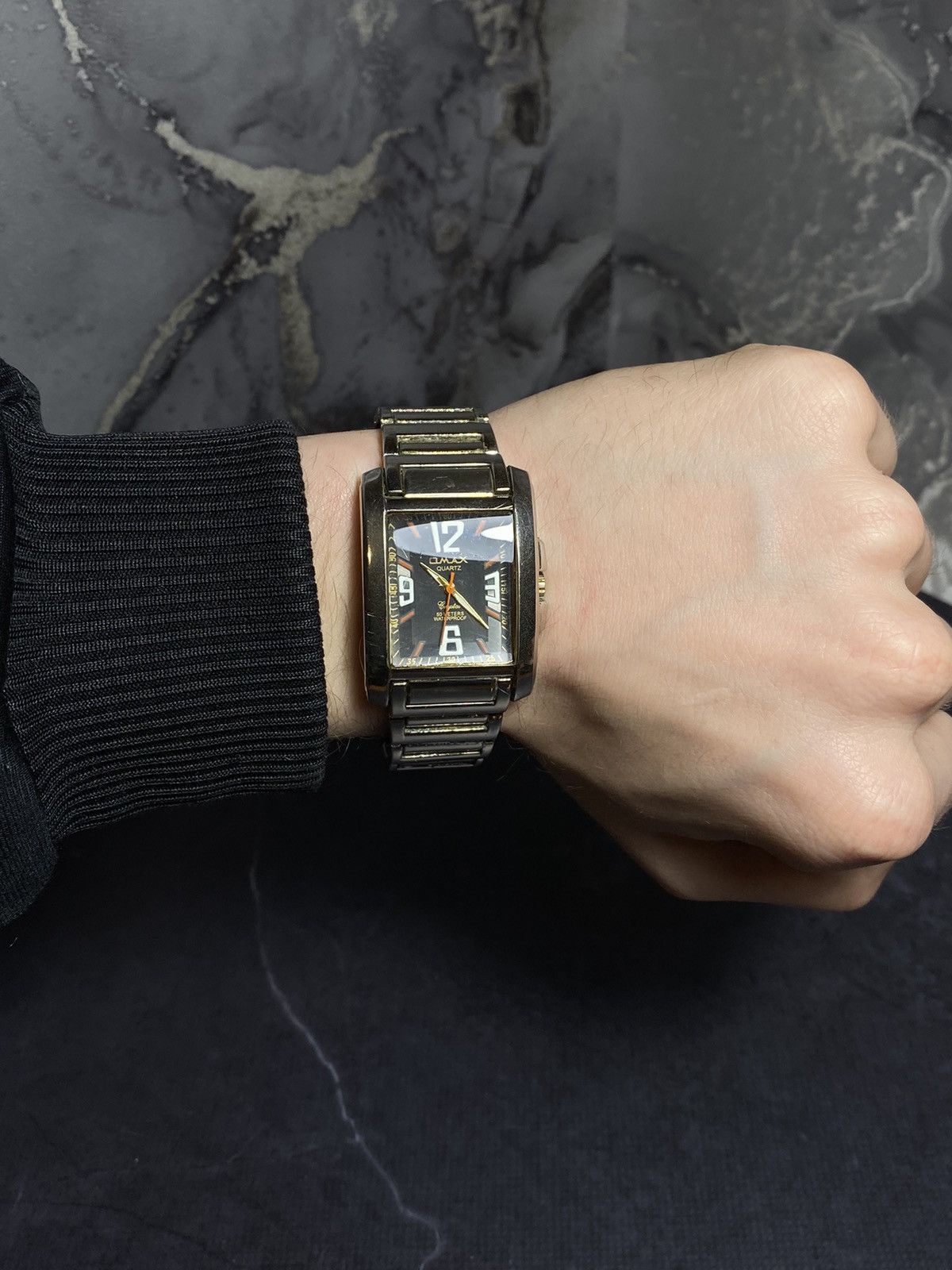 Vintage Omax Rectangular Luminous Watch | Japanese Movement Size ONE SIZE - 1 Thumbnail