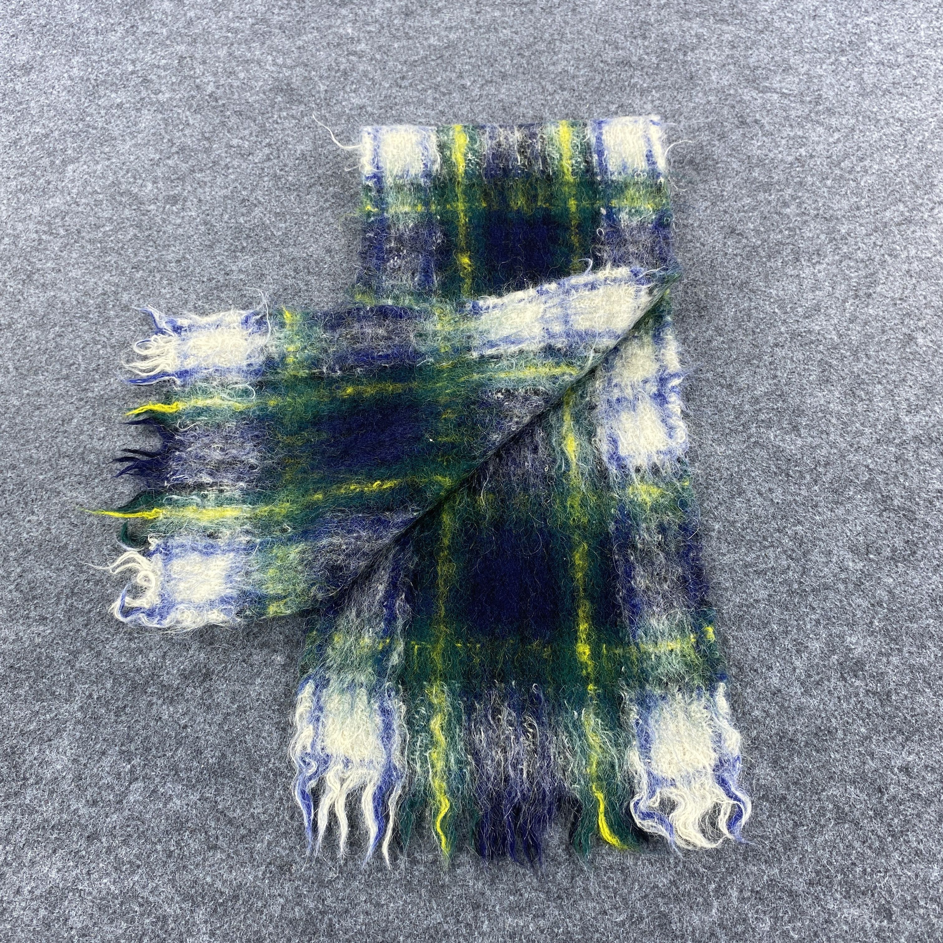 Vintage MOHAIR Scarf # Muffler # Neckwear # D464 Size ONE SIZE - 3 Thumbnail