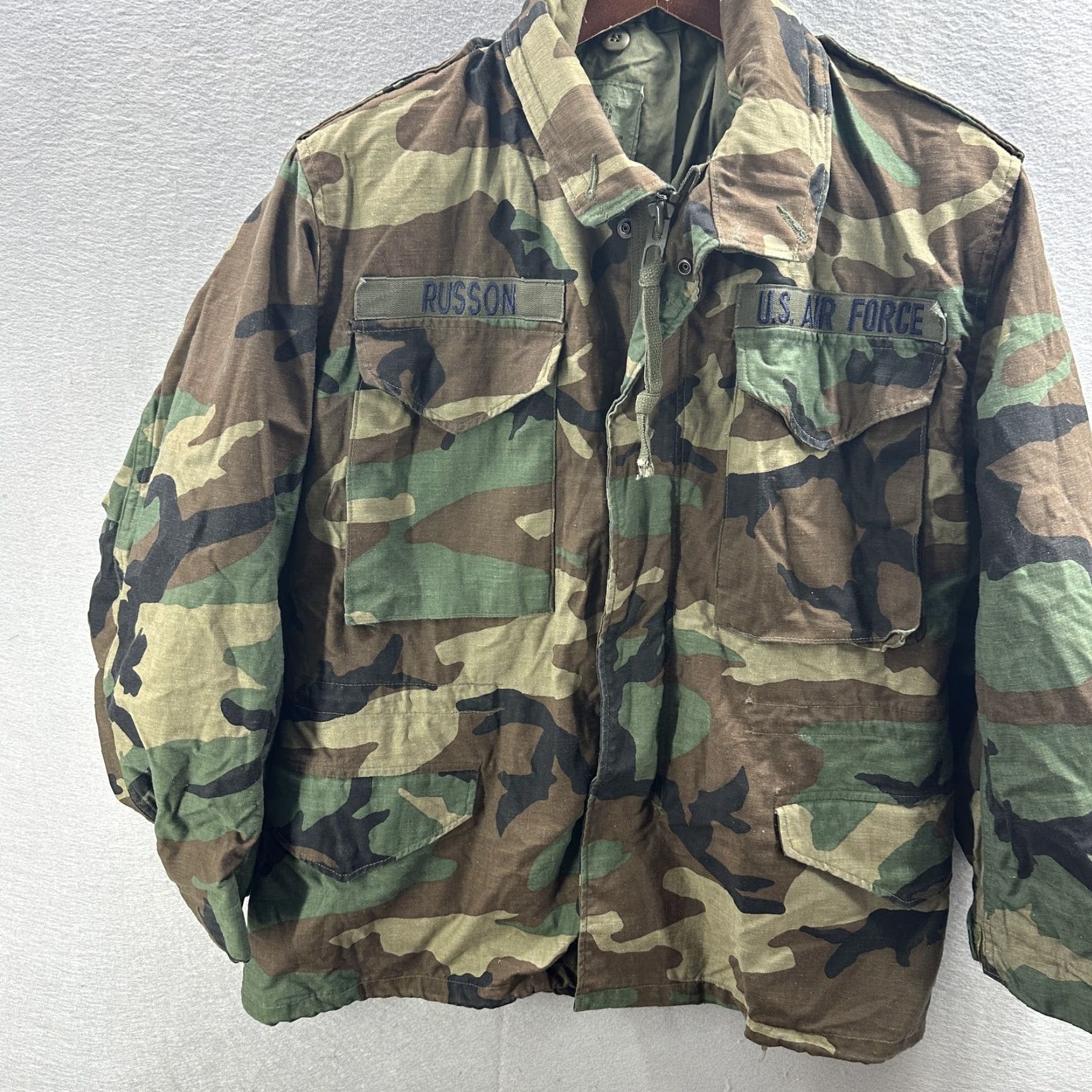 Vintage VINTAGE U.S. Air Force Coat Mens Small Camouflage Camo Cold Weather Jacket 90s Size US S / EU 44-46 / 1 - 2 Thumbnail