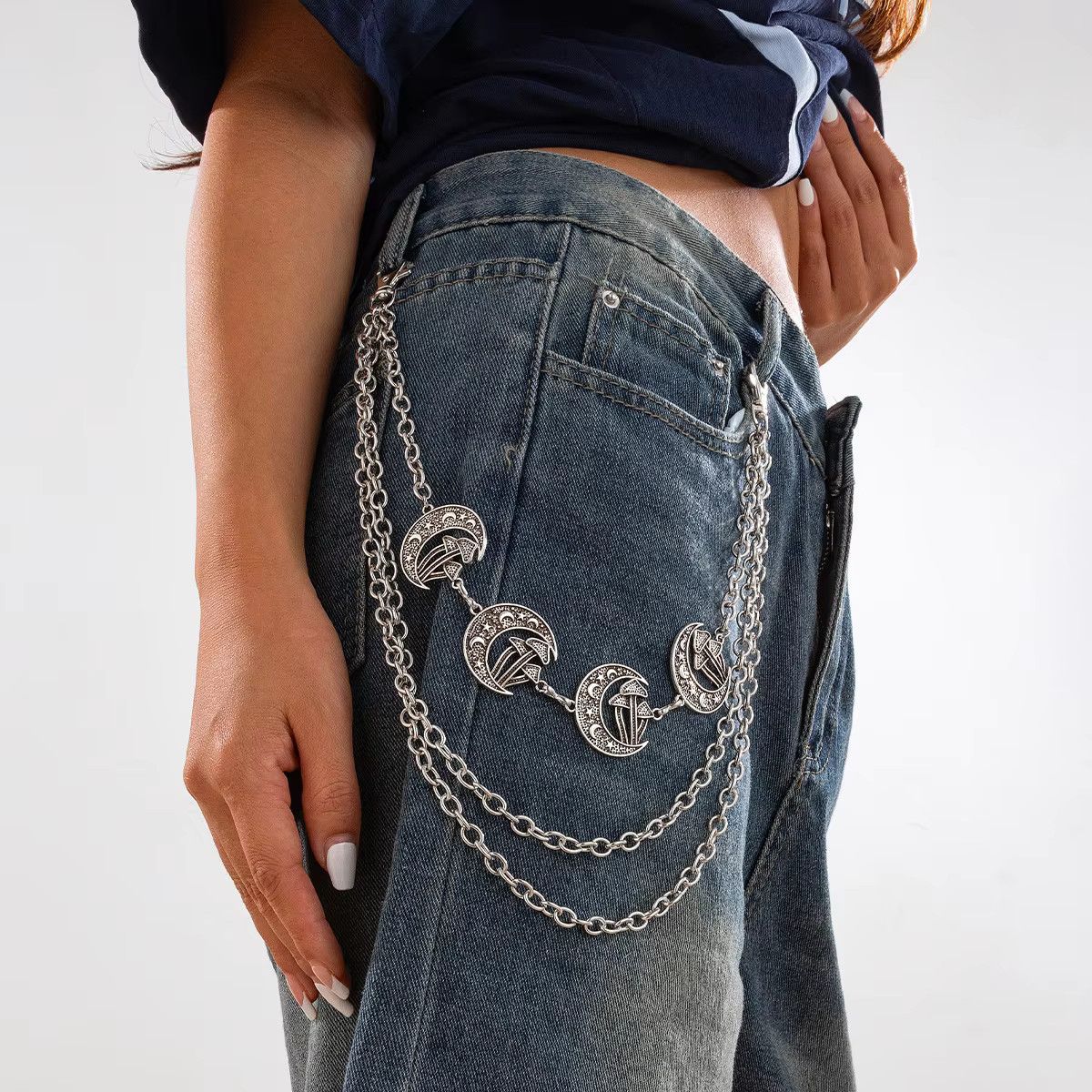 Jewelry Hip-hop Layered Pants Waist Chain Size ONE SIZE - 2 Thumbnail