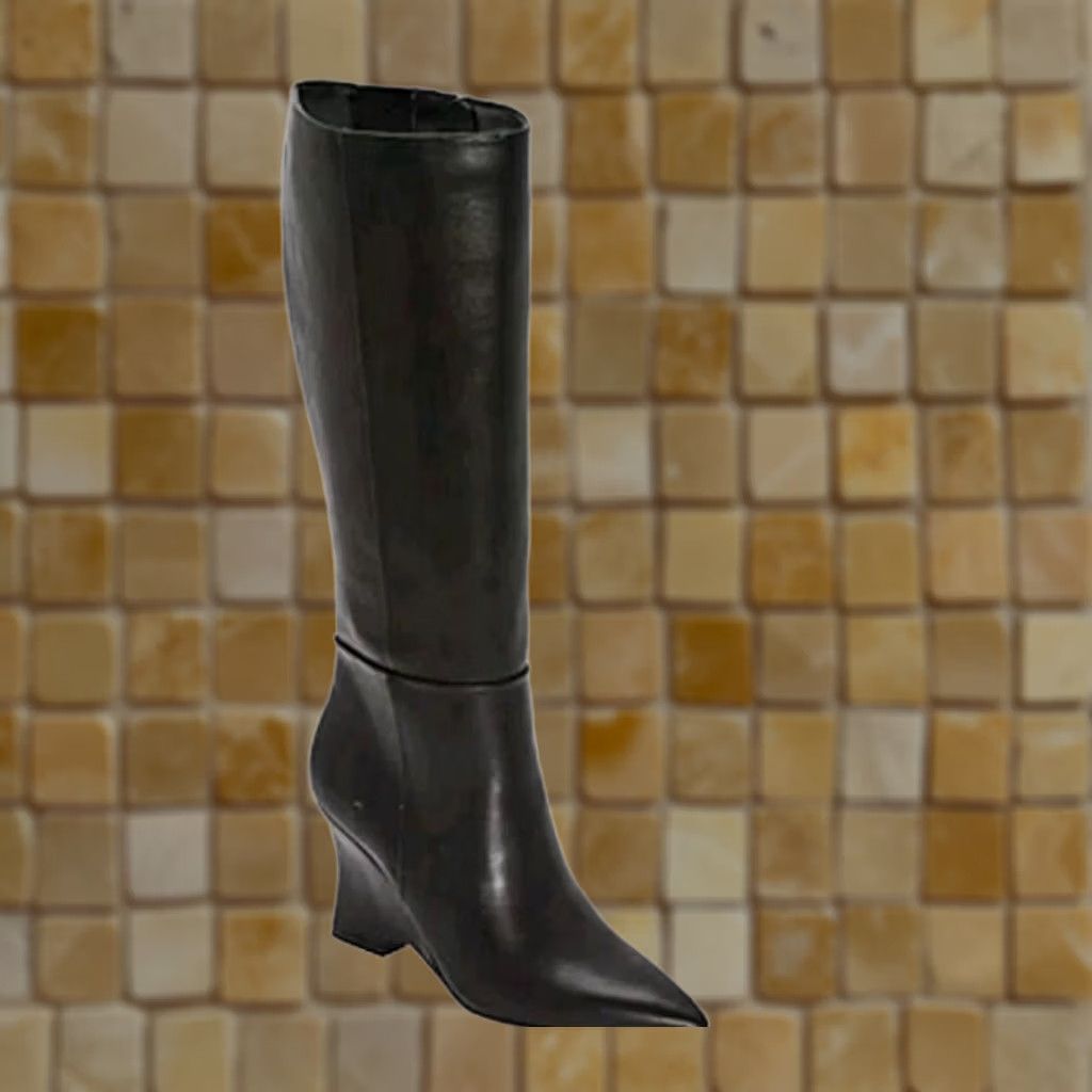 Worthington WORTHINGTON Womens Shari Black Wedge Heel Boots 6.5 Size US 7 / IT 37 - 1 Preview