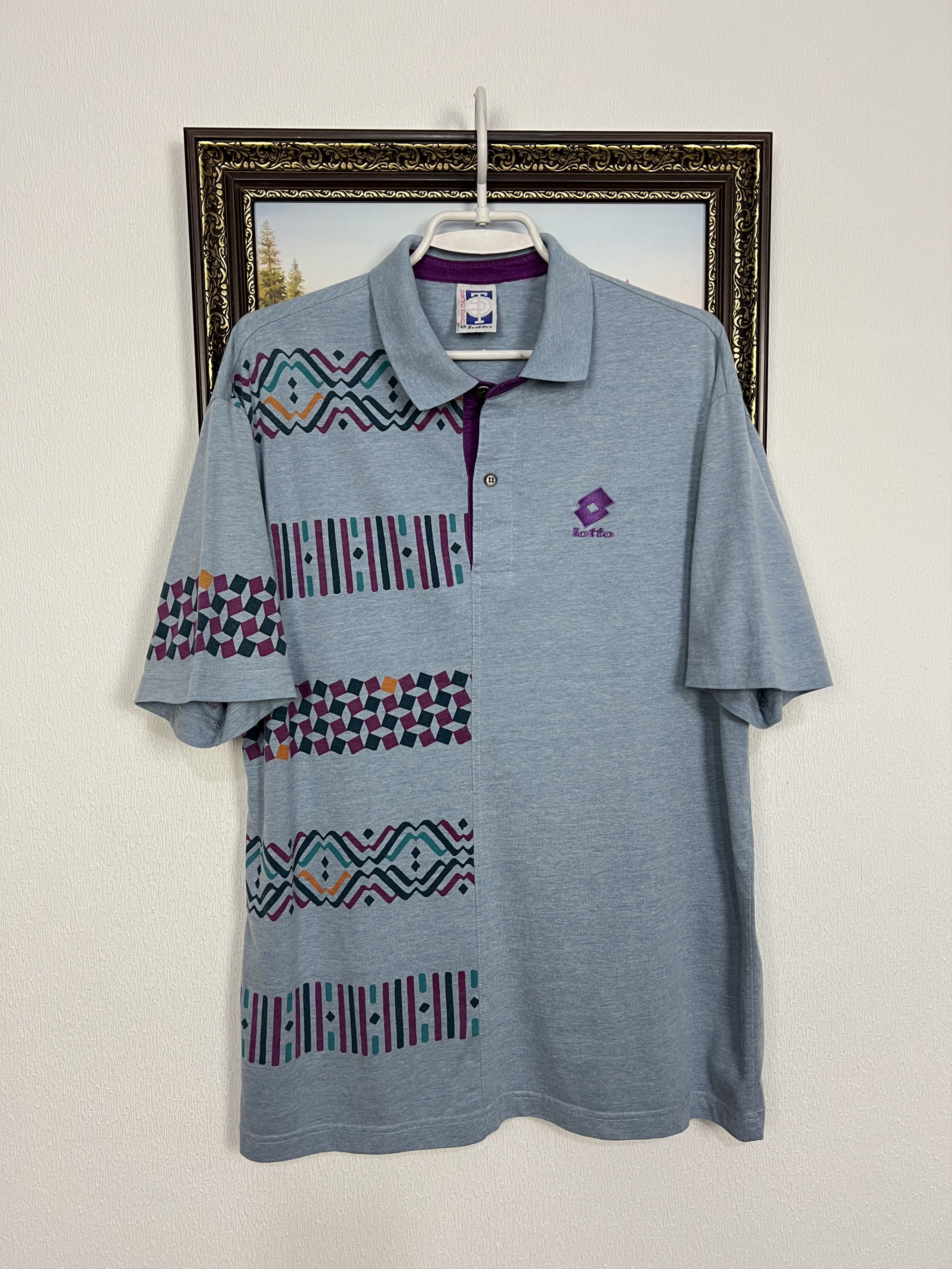 Lotto Sport VIntage Becker Tennis Polo Shirt Rare Jersey Trikot Sport Size US L / EU 52-54 / 3 - 1 Thumbnail