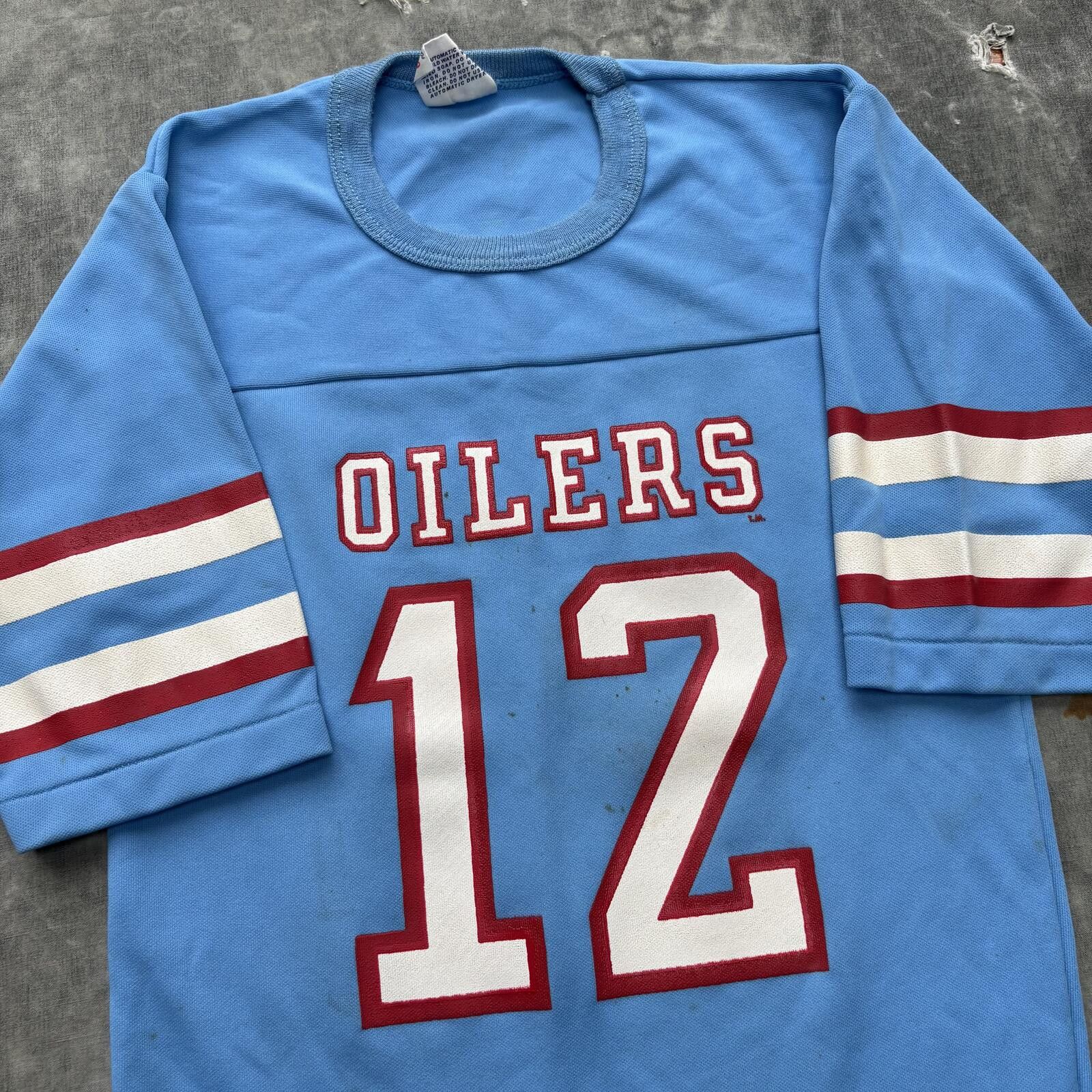 NFL Vintage 80s Houston Oilers NFL #12 Duke Football Jersey Size US XS / EU 42 / 0 - 4 Thumbnail