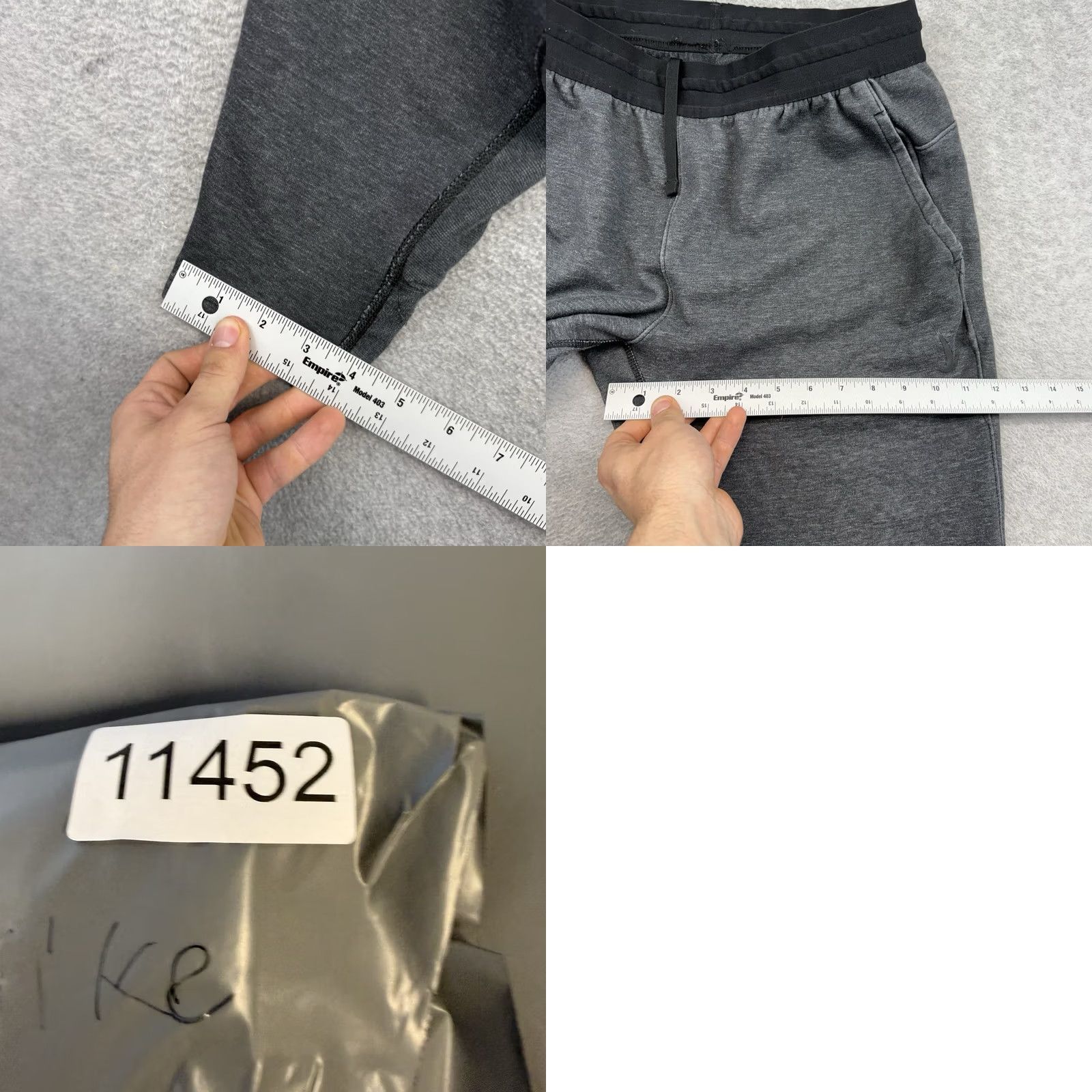 Nike Nike Yoga Dri-FIT Jogger Pants Mens M Black Heather Waist 32in Cotton Polyester Fleece Pockets Logo Athleisure City Sports Tapered Regular You know? Size US 31 - 9 Thumbnail