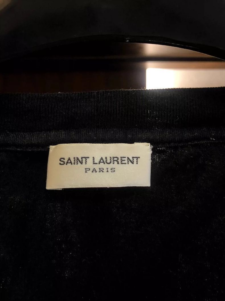 Saint Laurent Paris Black Shirt with Raindrop Pattern-2507 Size US M / EU 48-50 / 2 - 4 Thumbnail