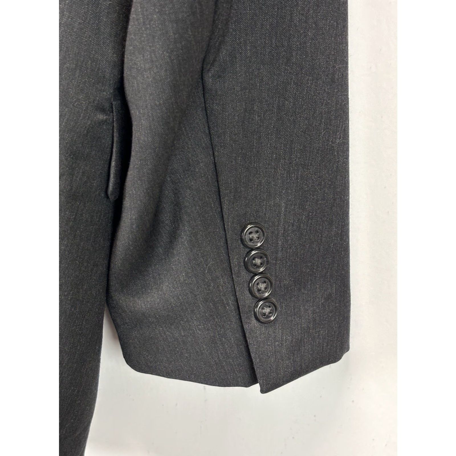 Jos. A. Bank Jos. A Bank Charcoal Sport Coat Blazer Mens 48R Career Single Vent 100% Wool Blazer, Wool, Black/Gray, 48, Regular, Mens, Career, Business Size 48R - 4 Thumbnail