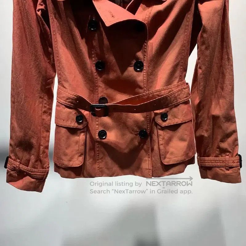 Burberry Burberry Women's Orange Cotton Trench Coat. Size XXS / US 00 / IT 34 - 4 Thumbnail