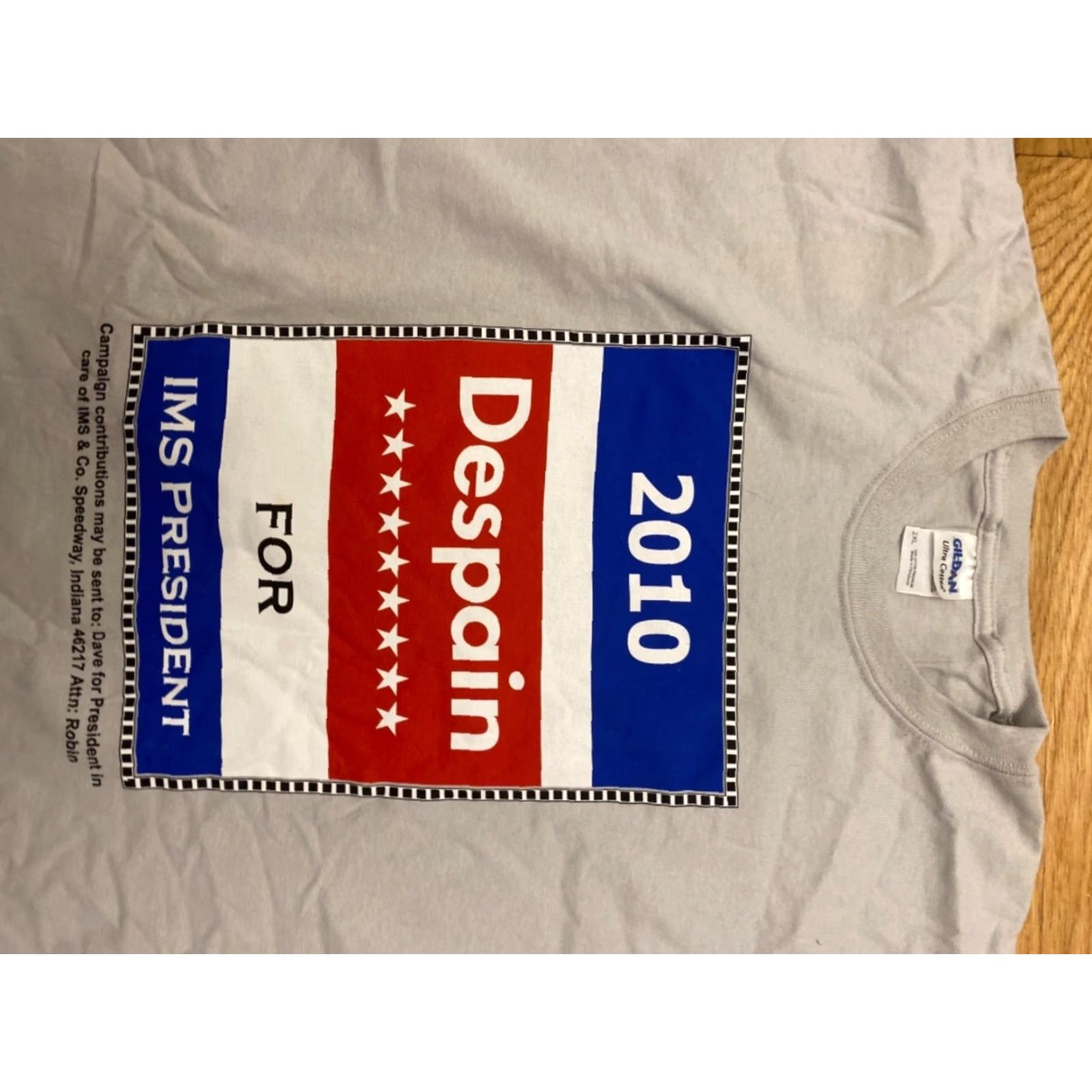 Vintage Dave Despain for President 2010 Indy 500 T-Shirt XXL Black Crew Neck Mens The Shop Ring Spun Retro Cars IMS Speed Channel Size US XXL / EU 58 / 5 - 2 Thumbnail