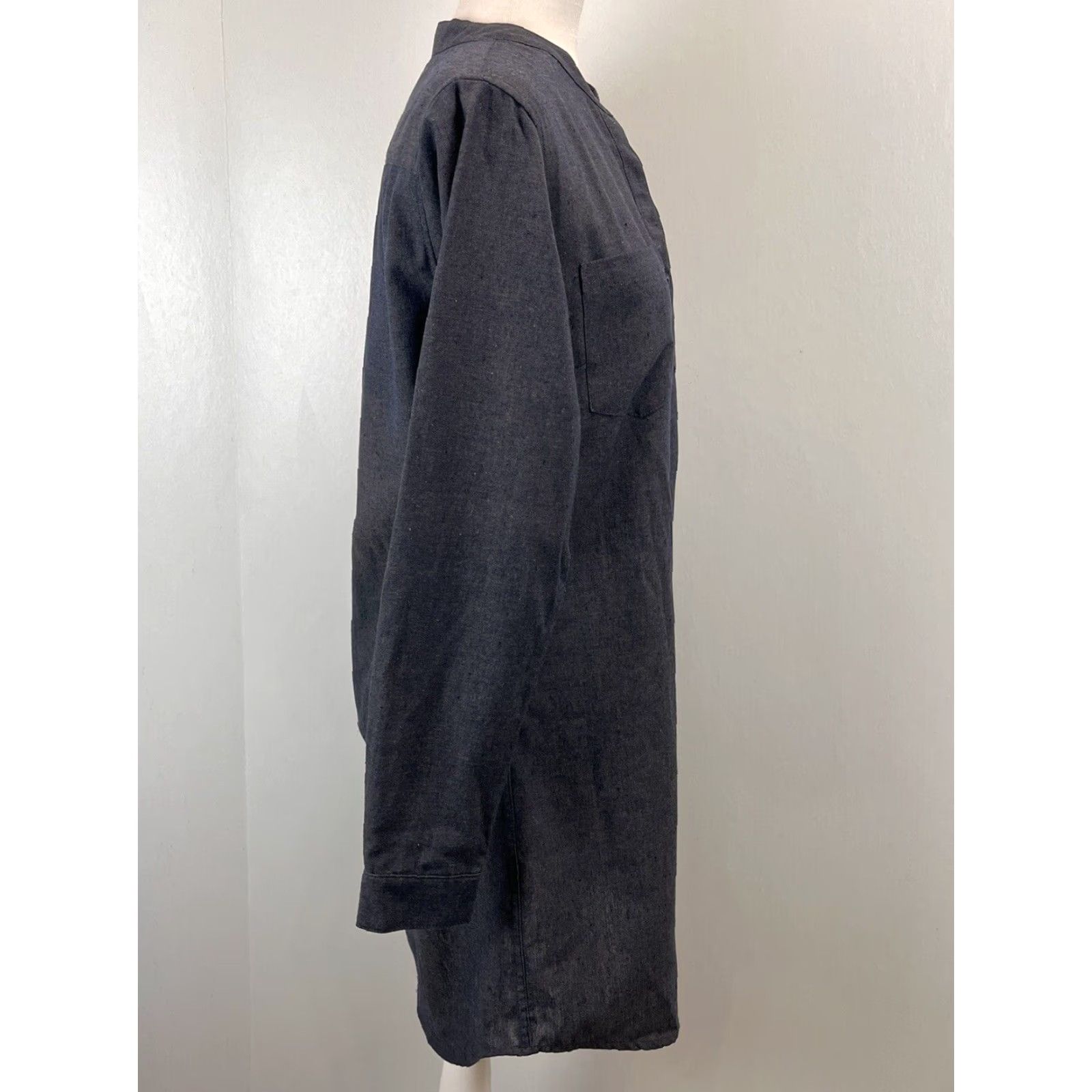 Vintage VINTAGE Bridge and Burn Dress Linen Blend Women Sz M Long Sleeve Blue Outdoor Sustainable Size S / US 4 / IT 40 - 4 Thumbnail