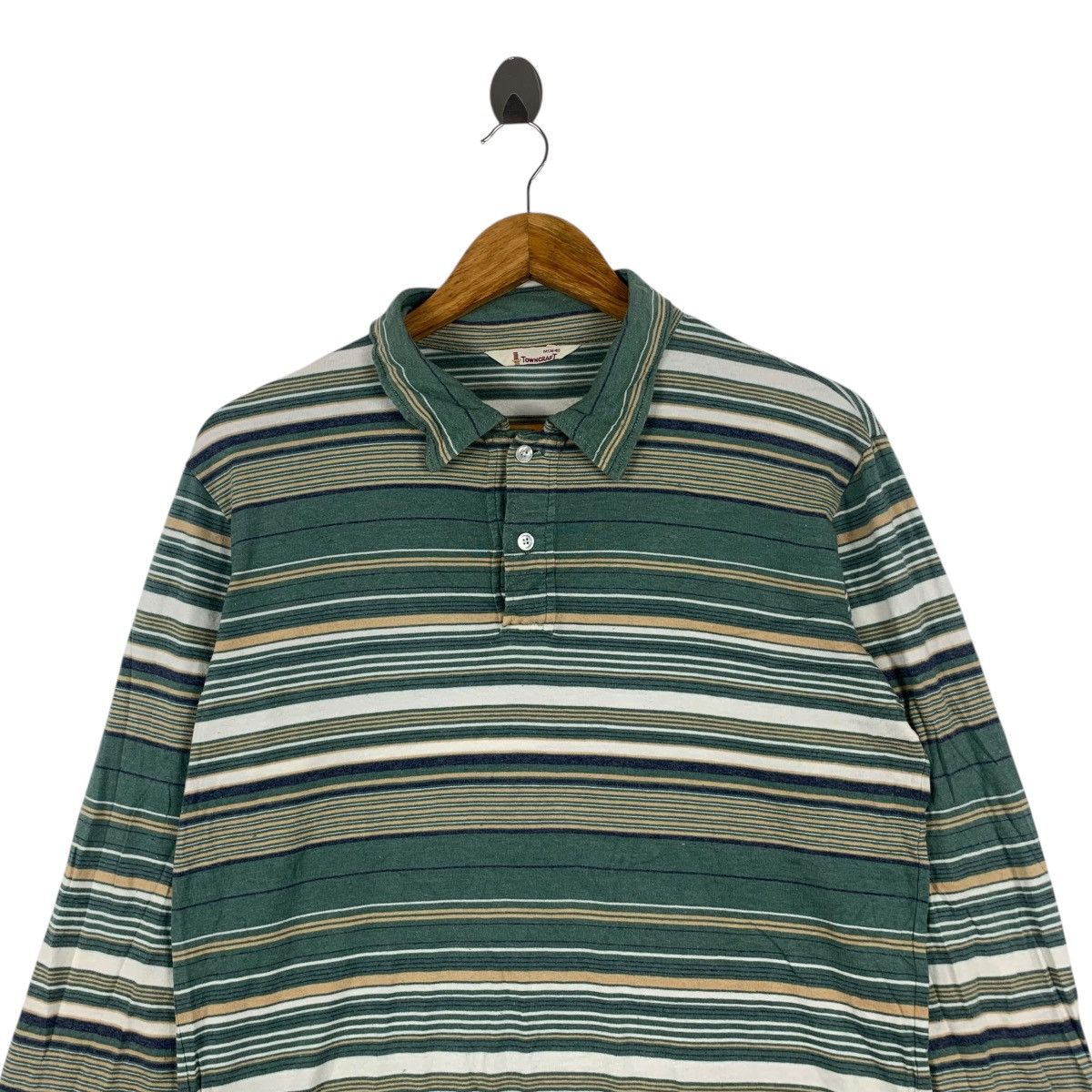 Towncraft Vintage TOWNCRAFT PENNEYS USA Striped Polo Tee Shirt Top Size US M / EU 48-50 / 2 - 2 Thumbnail
