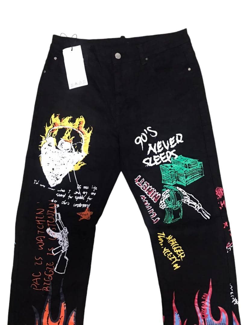 Hysteric Glamour 🔥🔥Japanese Brand Ovp Split Fire Slim Fit Denim Jeans Size US 32 / EU 48 - 2 Thumbnail