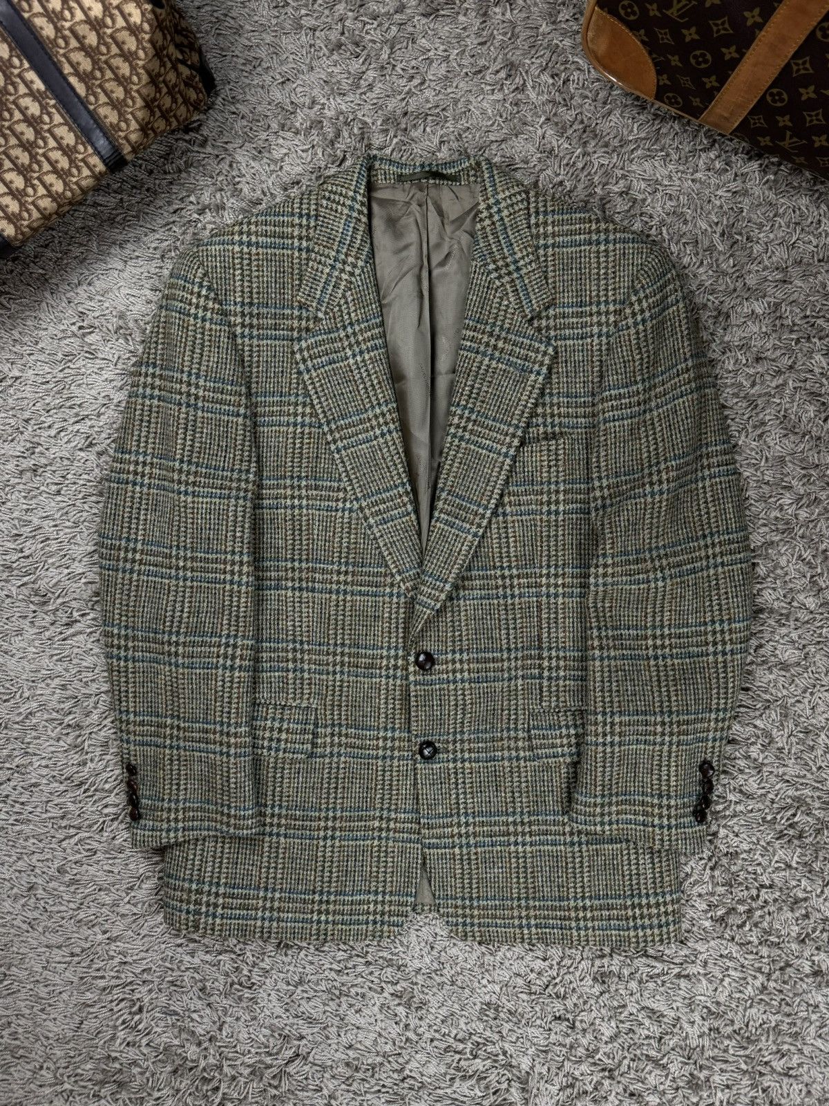 Harris Tweed × Vintage Vintage wool blazer Harris Tweed 90s original luxury item Size 48L - 1 Thumbnail