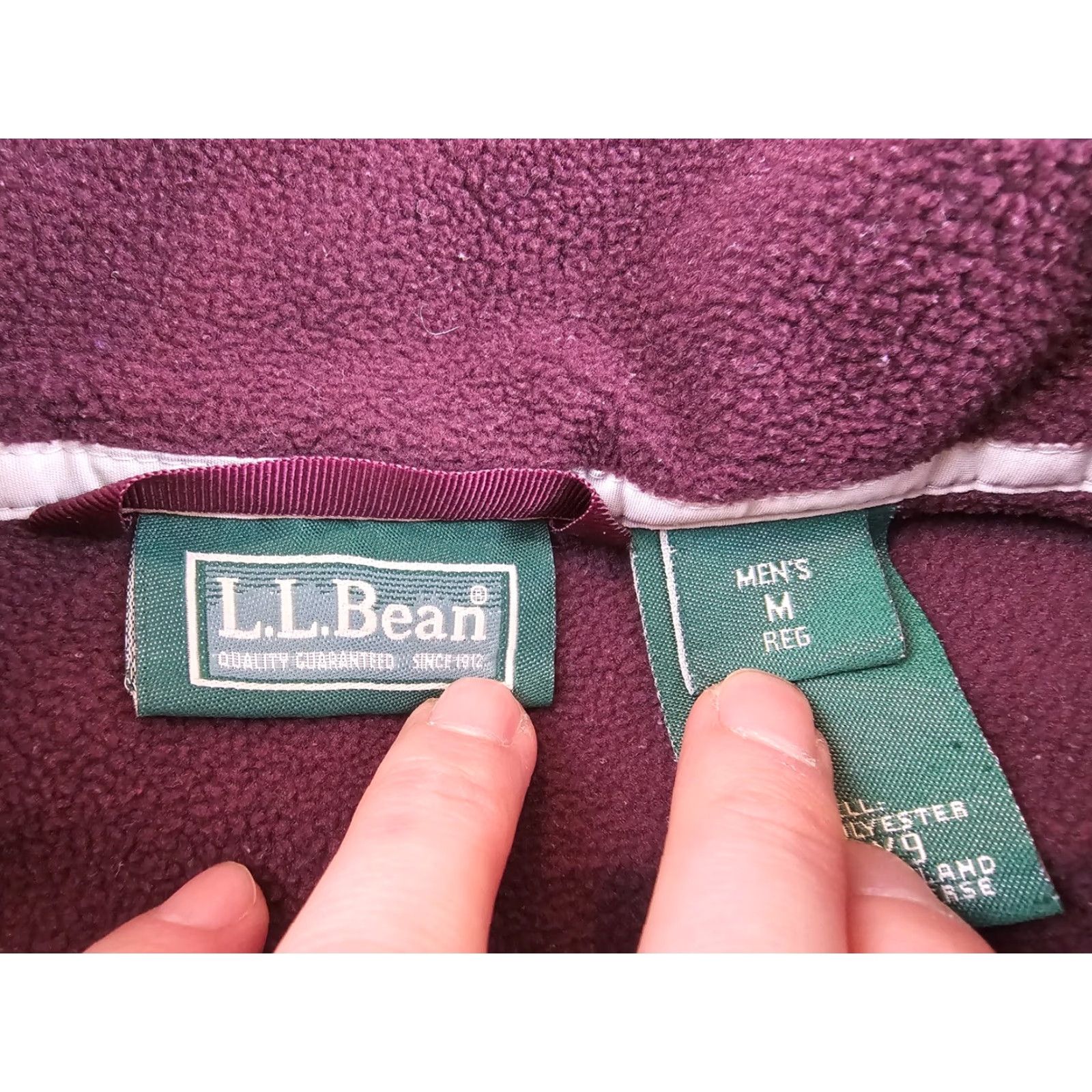 Vintage VINTAGE Y2K LL BEAN Purple Fleece Full Zip Up SZ Medium Sweatshirt Mens Size US M / EU 48-50 / 2 - 7 Thumbnail