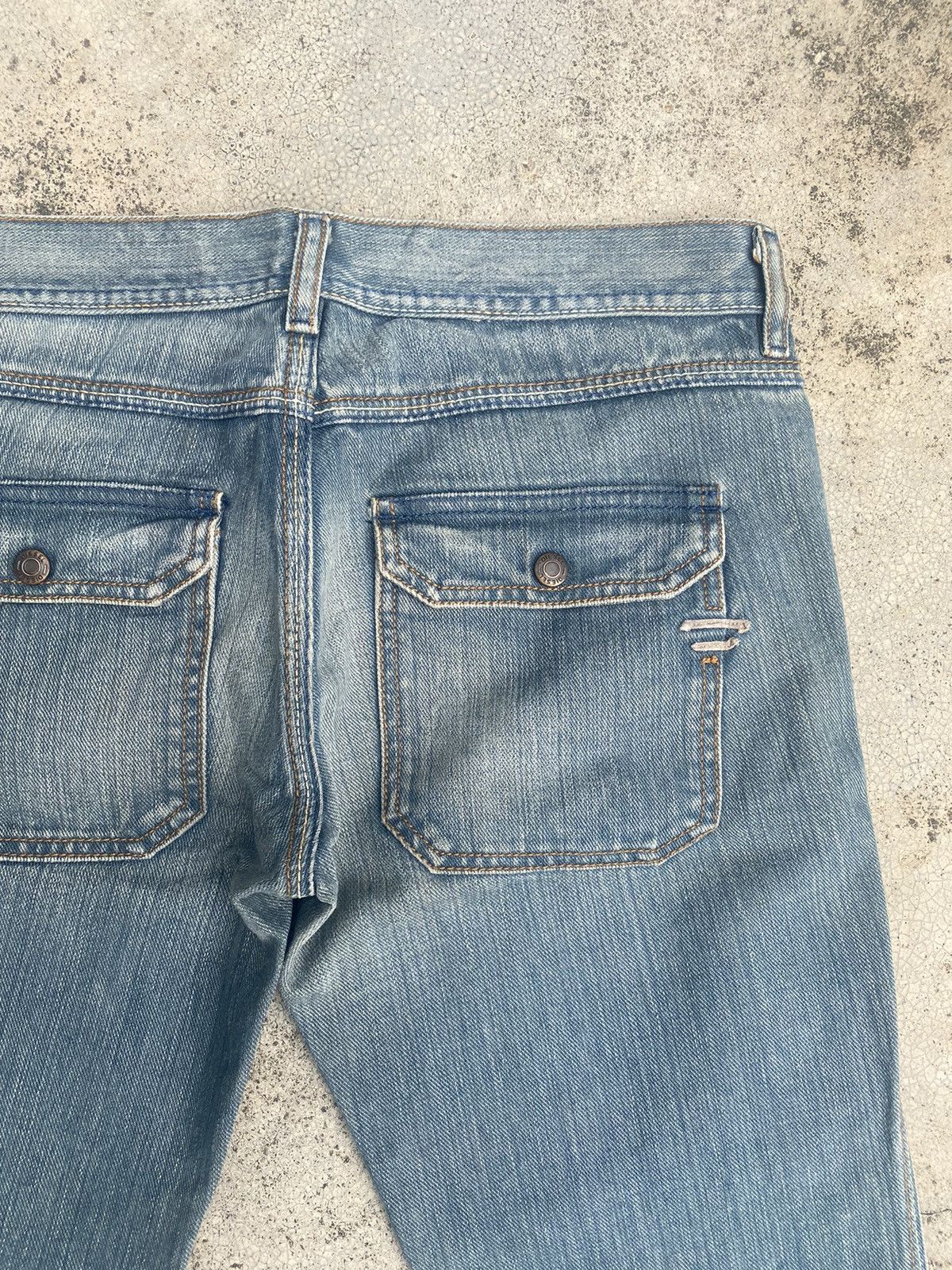 Designer × Diesel × If Six Was Nine Flare Jeans Diesel Faded Low Rise Bootcut Size US 30 / EU 46 - 21 Thumbnail