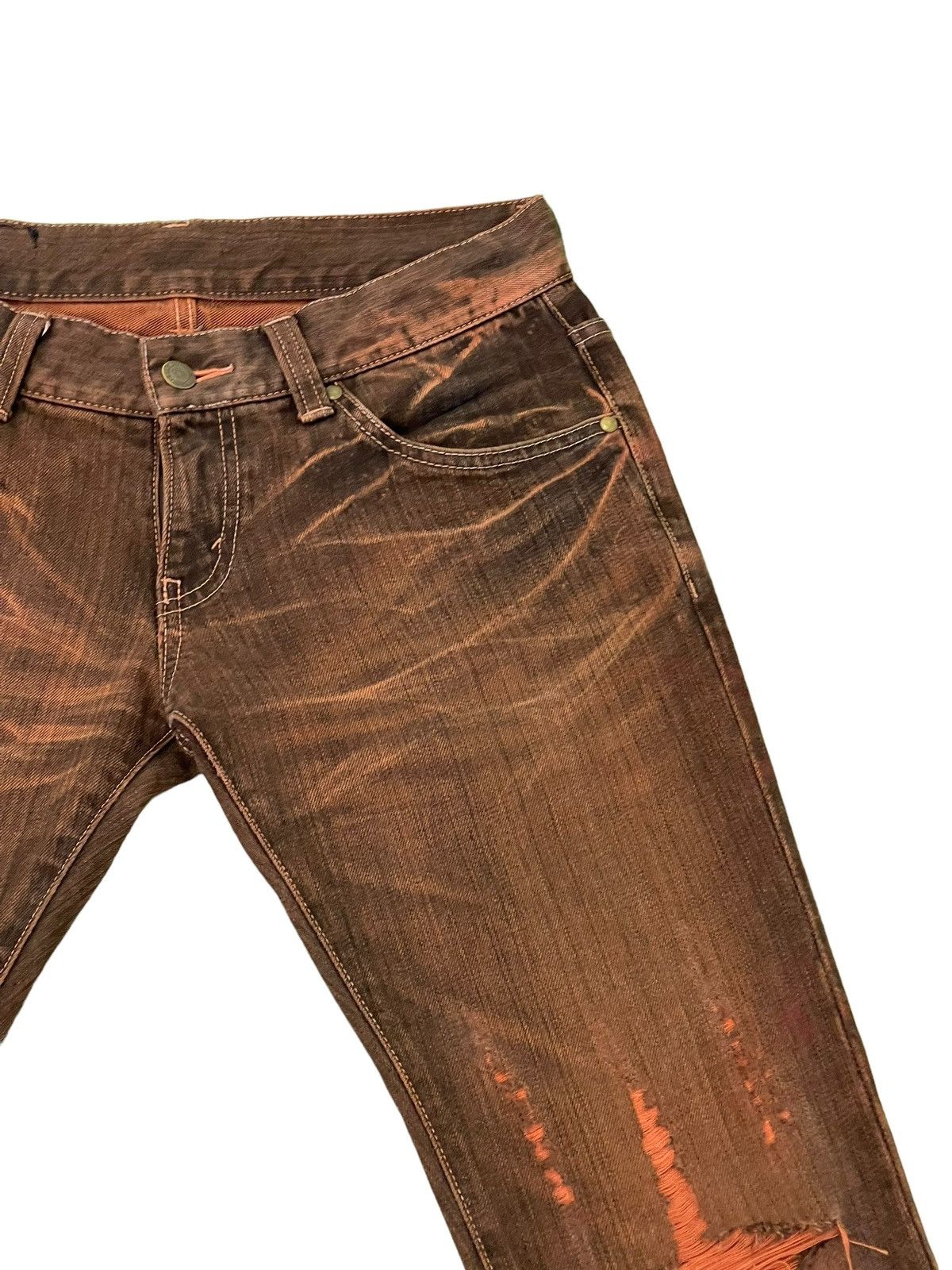 Japanese Brand Flare Jeans Tornado Mart Faded Distress Slim Mud Wash 8🟦7 Size US 30 / EU 46 - 9 Thumbnail
