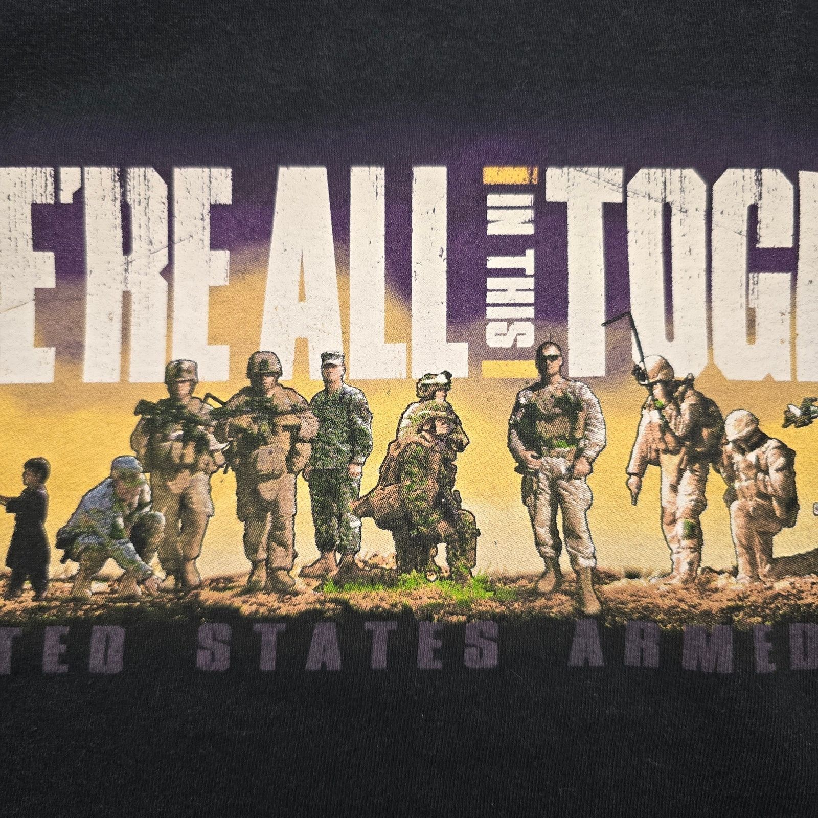 Gildan Military Shirt United States Armed Forces Black Mens 2XL Tee Size US XXL / EU 58 / 5 - 4 Thumbnail