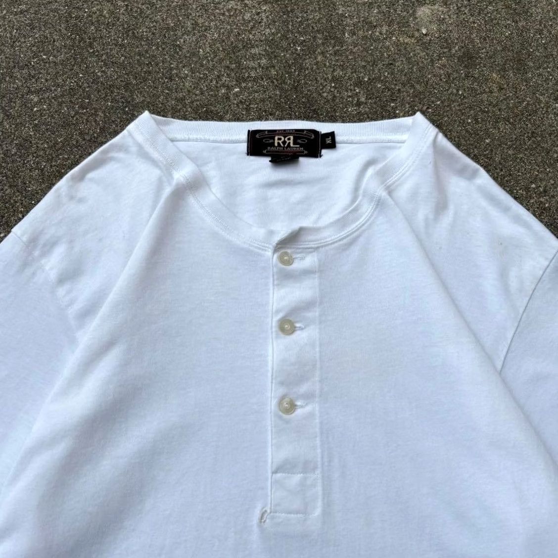 Ralph Lauren RRL Ralph Lauren 90s Henley-neck T-Shirt XL White Men Size US XL / EU 56 / 4 - 3 Thumbnail