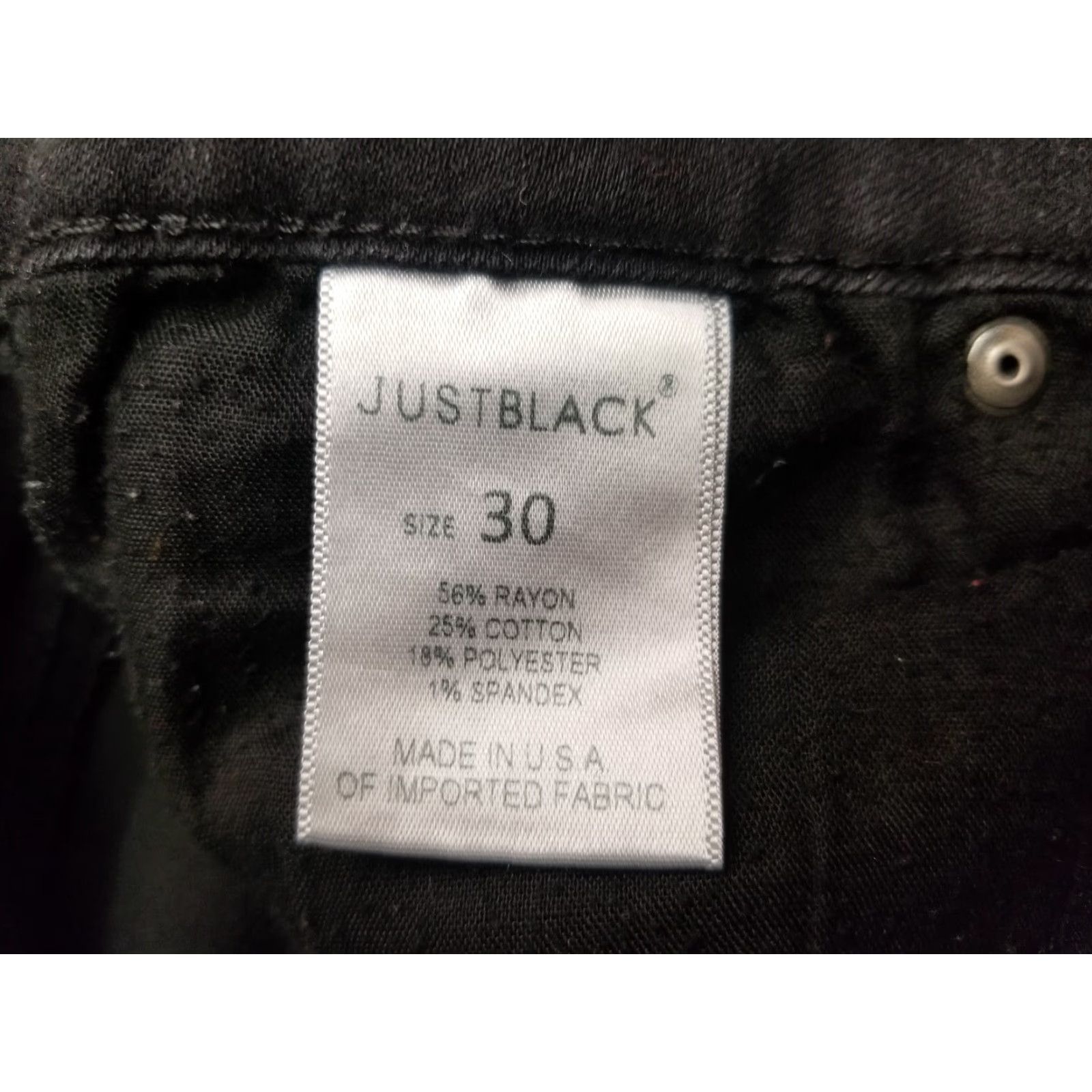 Denime JB Jeans Womens 30 Straight Leg Black Denim Stretch Distressed Jeggings Casual Size 30" / US 8 / IT 44 - 6 Thumbnail