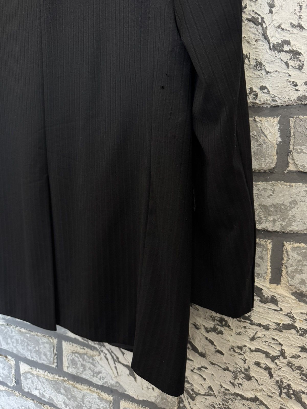 Balmain Balmain Paris Blazer Men's Suit Jacket Black Pin Stripe Size 40L - 11 Thumbnail