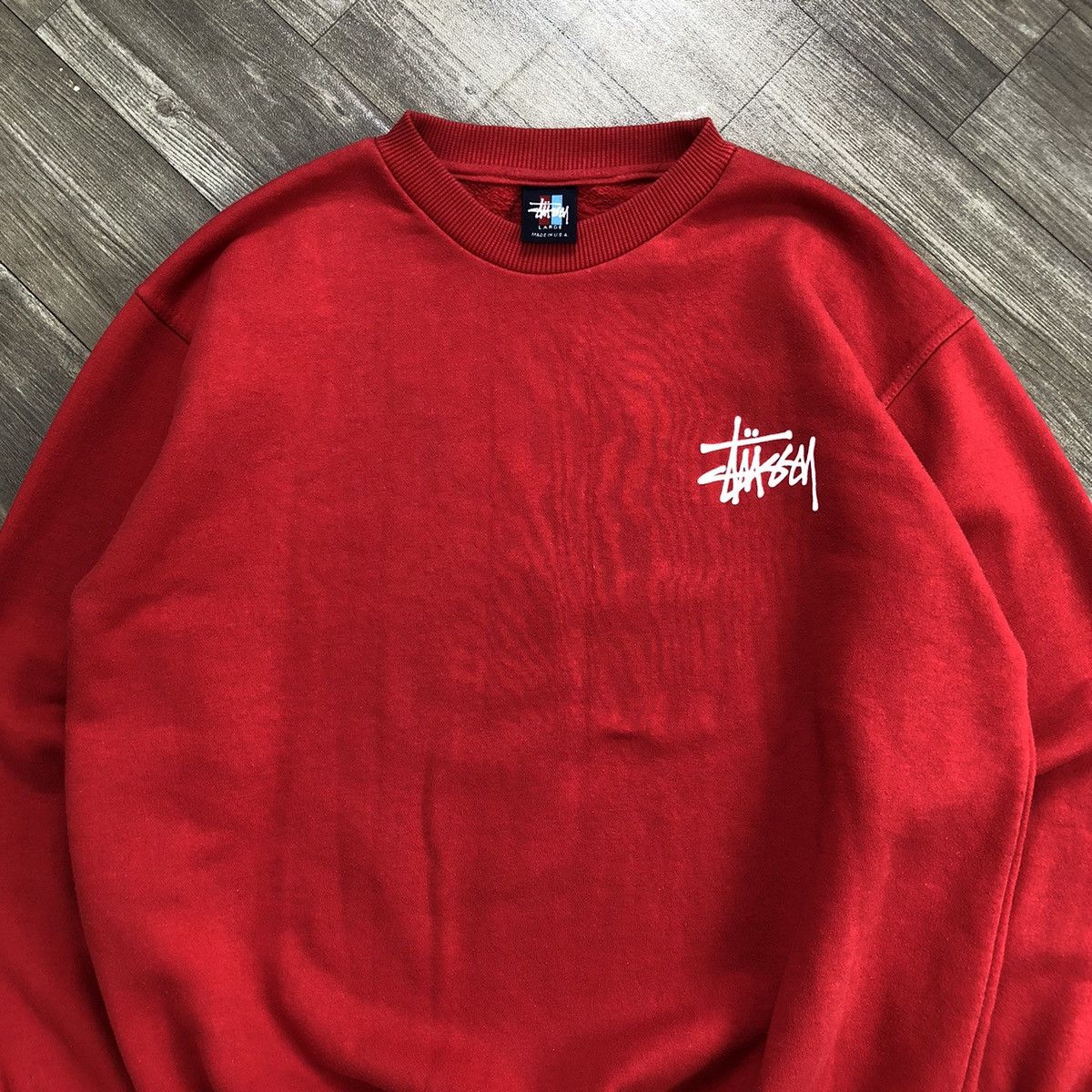 Stussy Res 1980s Stussy USA Rastaman Red Sweatshirt Size US L / EU 52-54 / 3 - 10 Thumbnail
