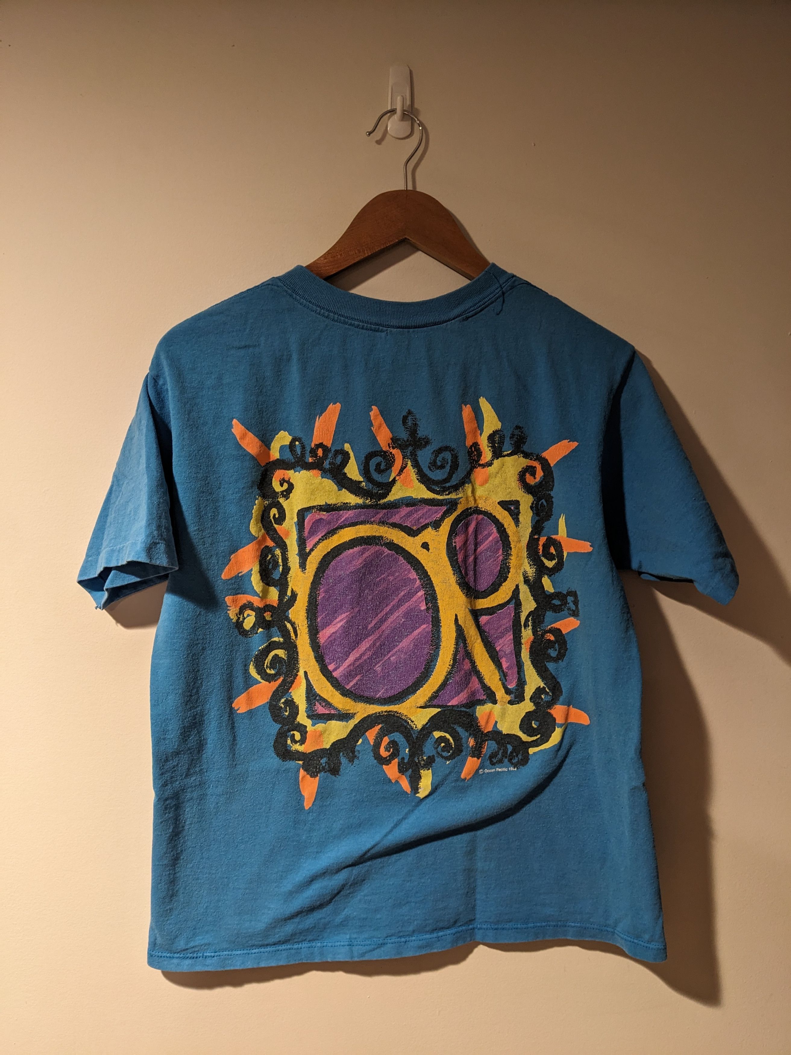 Ocean Pacific × Vintage Vintage 1992 Ocean Pacific Spell Out Logo Medium T-Shirt Size US M / EU 48-50 / 2 - 1 Thumbnail