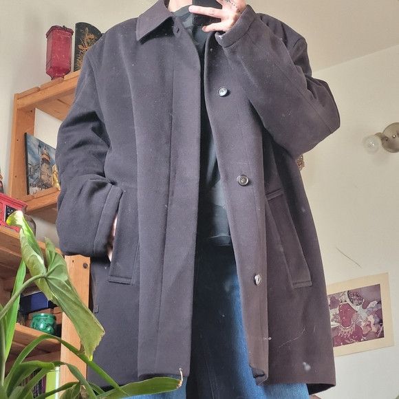Hugo Boss Hugo Boss Vintage Brown Long Wool Cashmere Coat - Size 58 Size US XXL / EU 58 / 5 - 3 Thumbnail