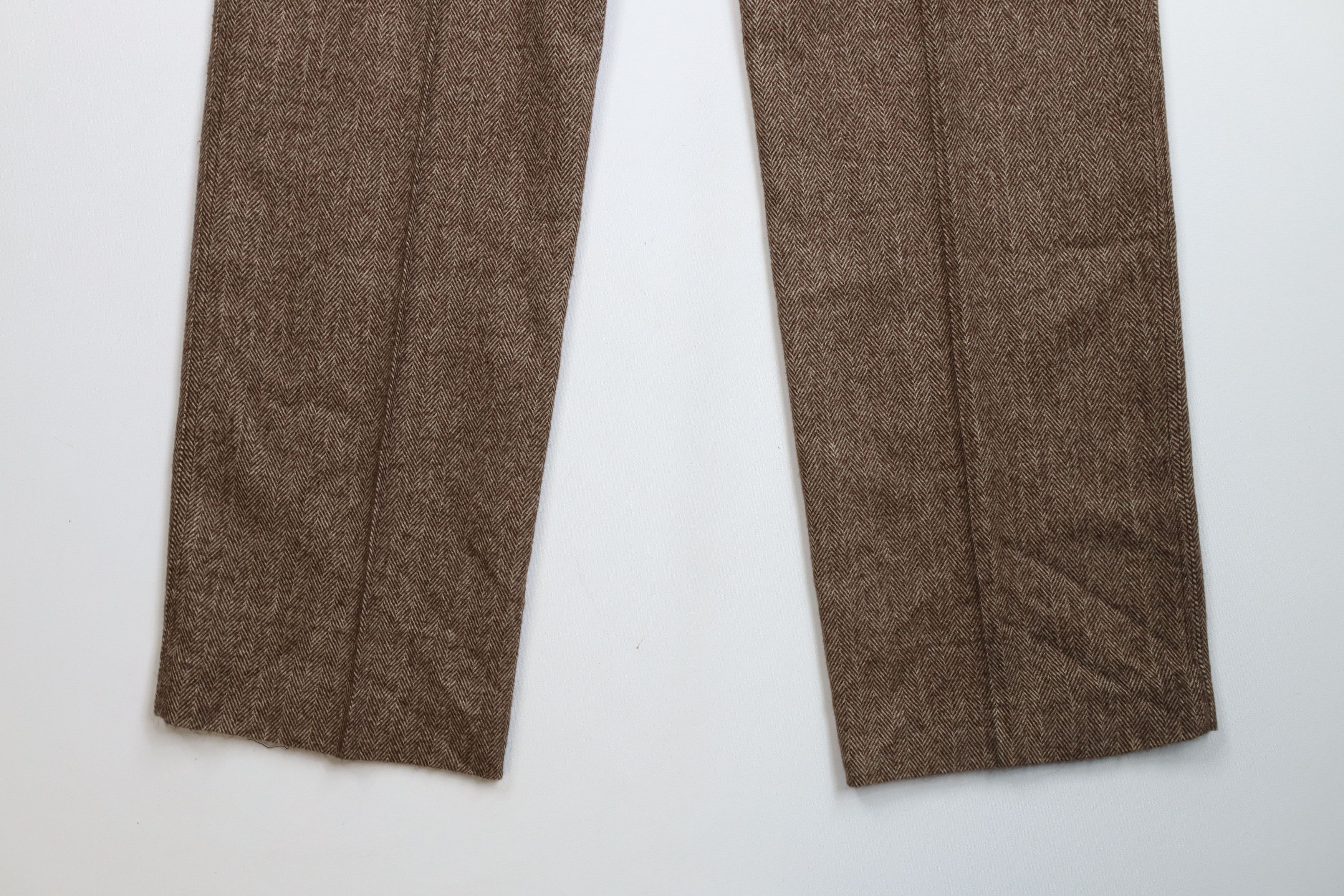 Vintage Vintage 90s Streetwear Herringbone Flared Wide Leg Pants Size 34" / US 12 / IT 48 - 11 Thumbnail