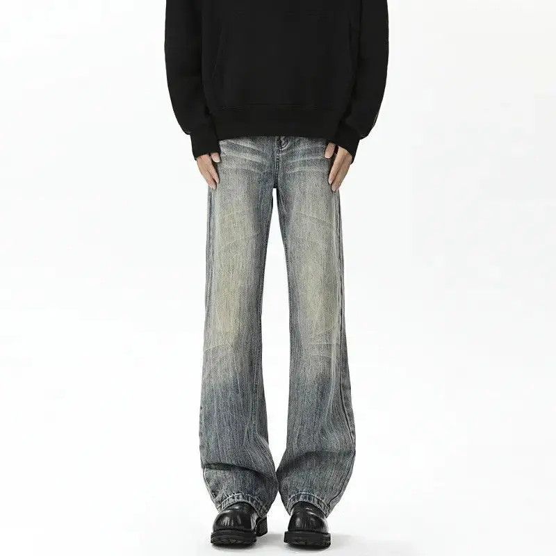 Japanese Brand Retro loose straight leg high street jeans Size US 30 / EU 46 - 4 Thumbnail