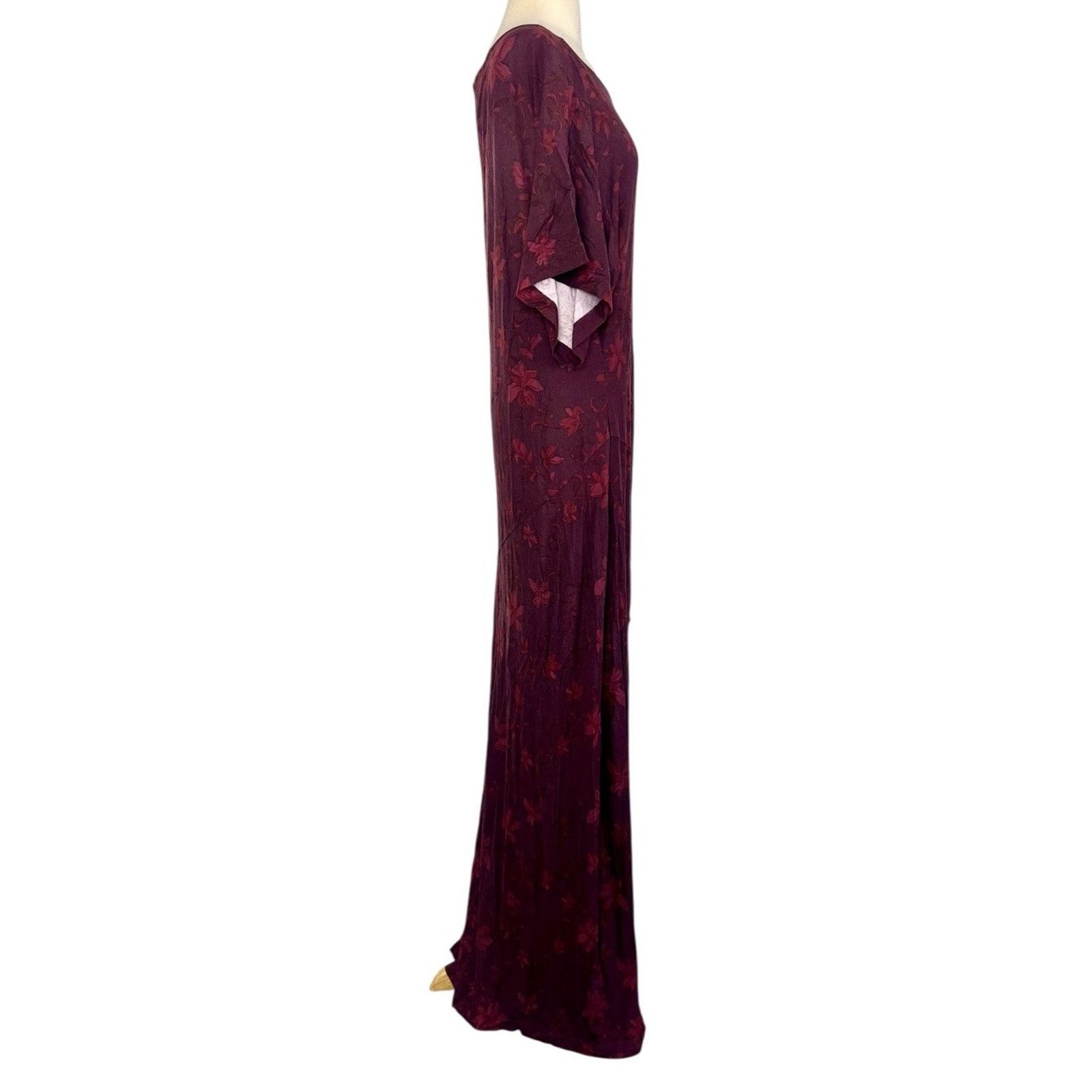 Free People FREE PEOPLE Jace Front Slit Maxi Dress Boho Flutter Sleeves Size L / US 10 / IT 46 - 7 Thumbnail