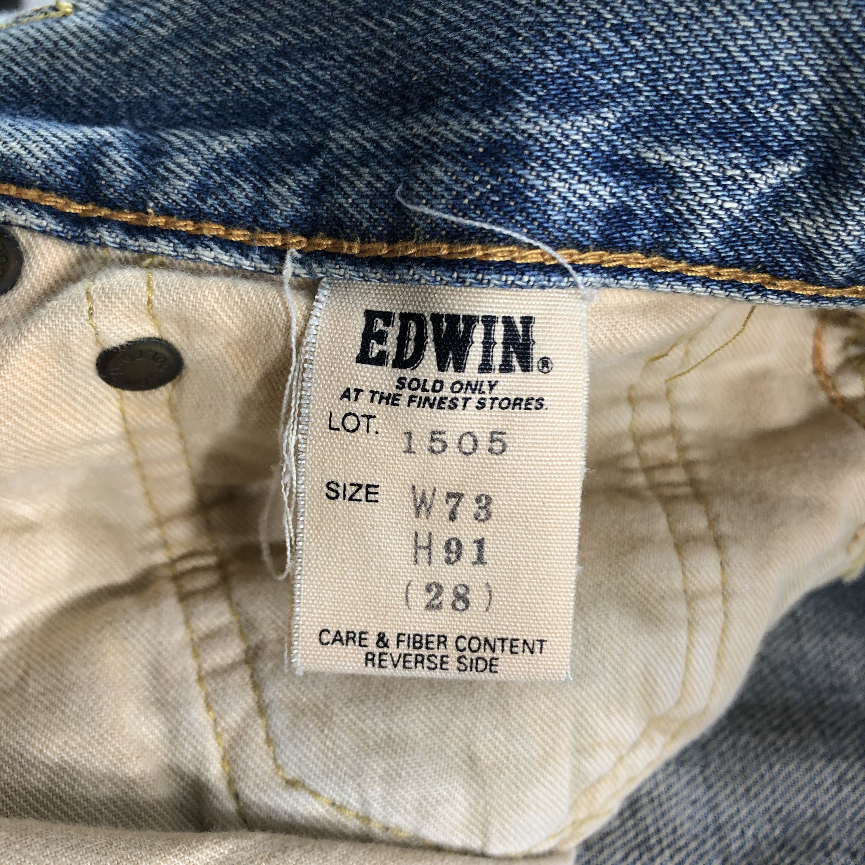 Edwin Vintage 90s Light Wash Edwin 505 Selvedge Jeans-JM3599 Size US 30 / EU 46 - 9 Thumbnail